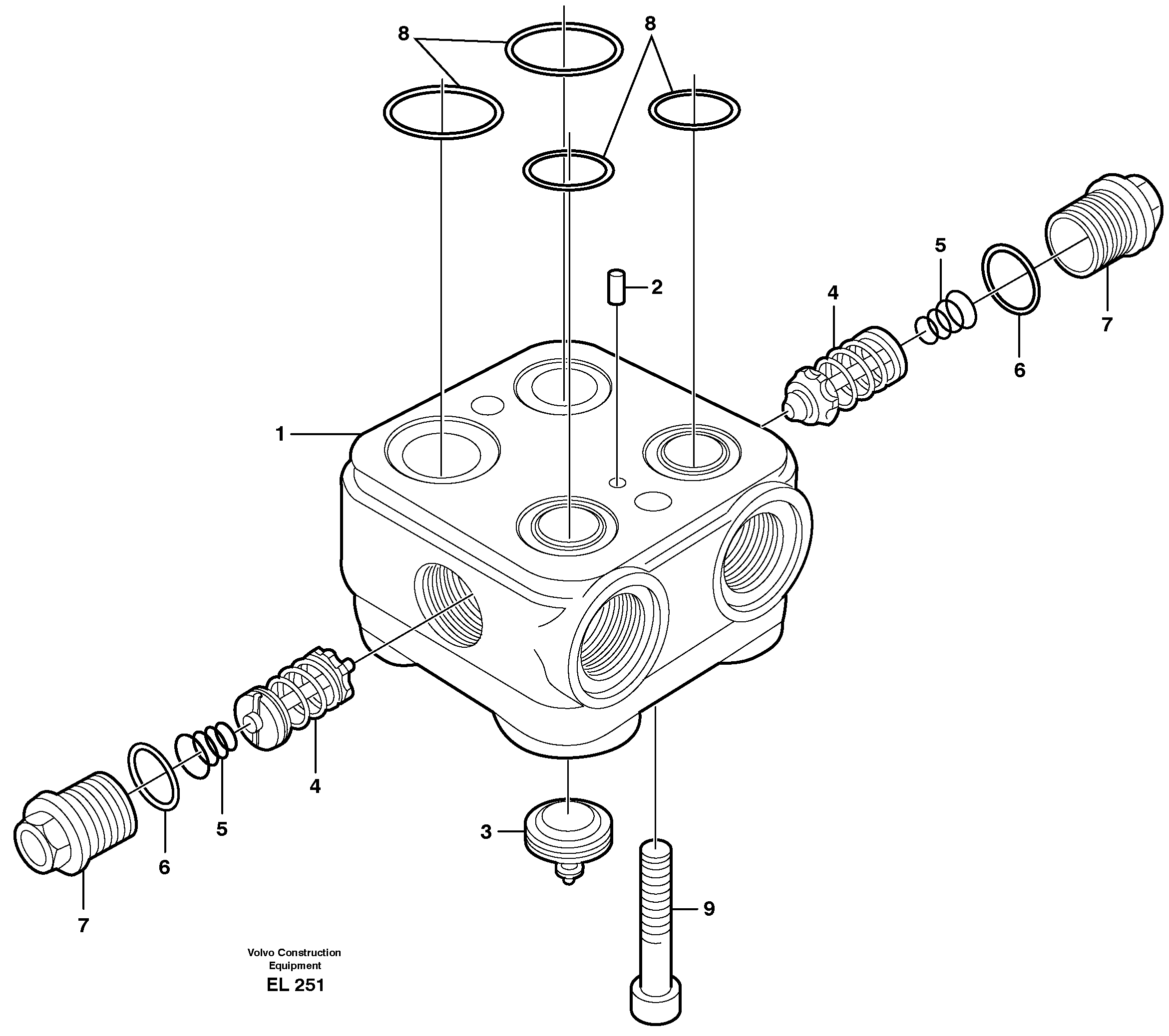 Valve body — volvo parts diagram