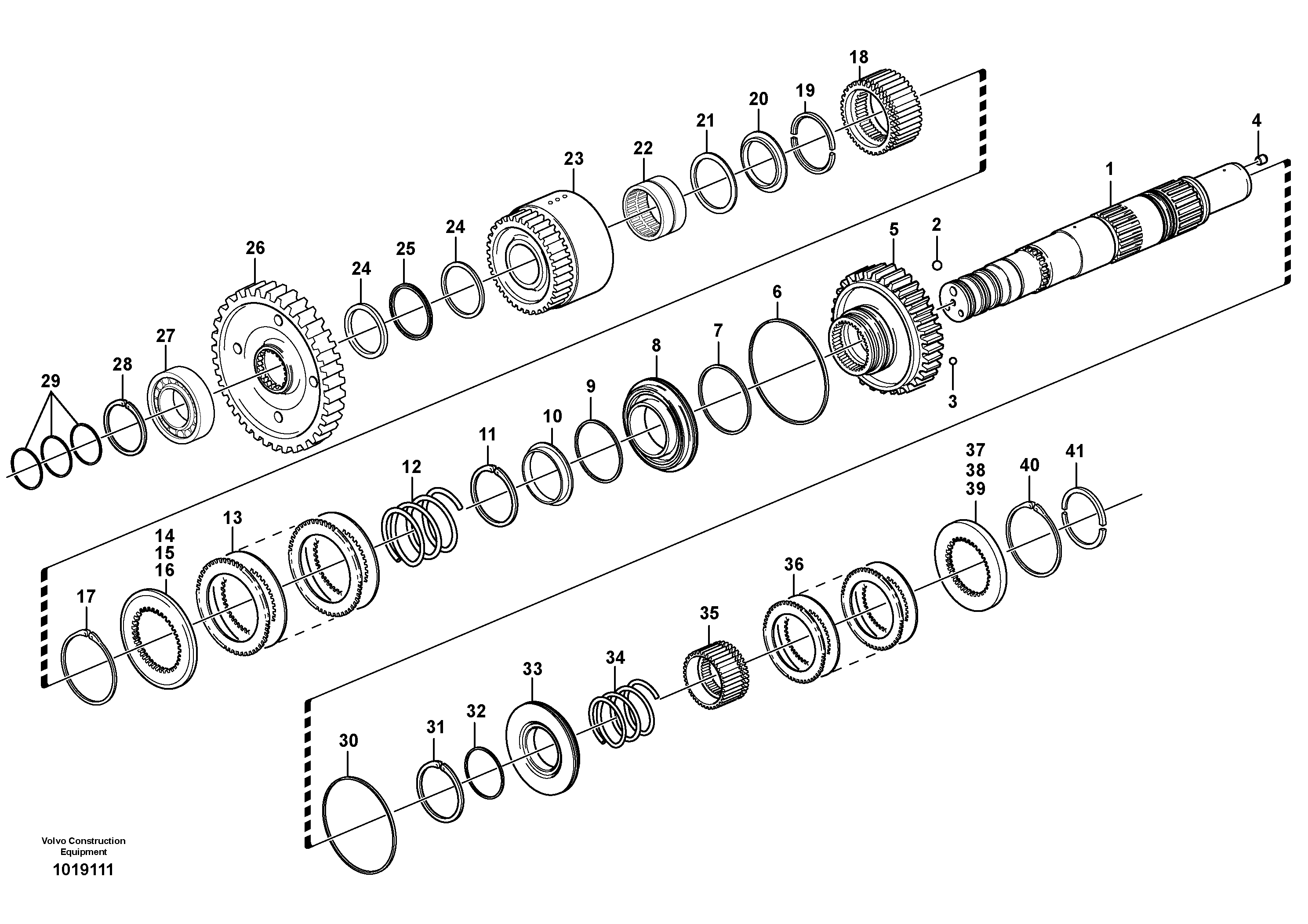 Hydraulic clutch, reverse / 2nd speed — volvo parts diagram