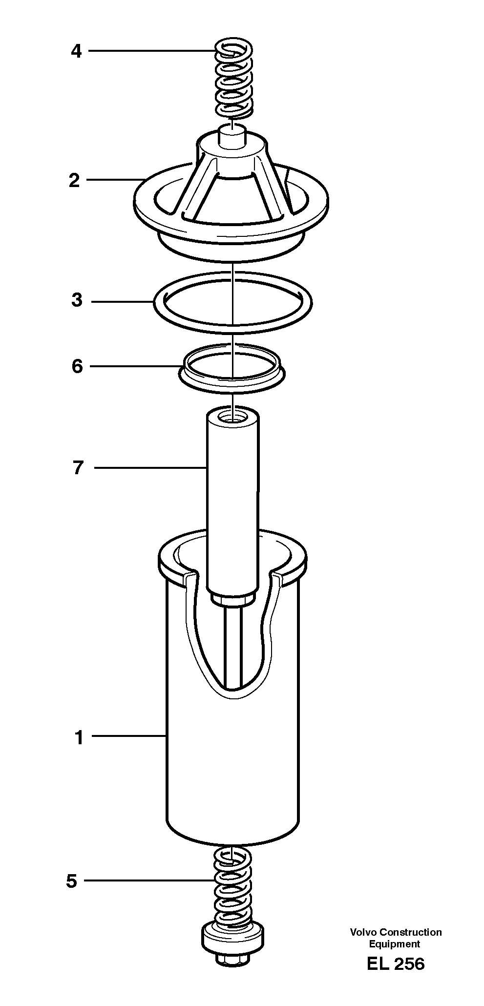 Hydraulic fluid filter — volvo parts diagram