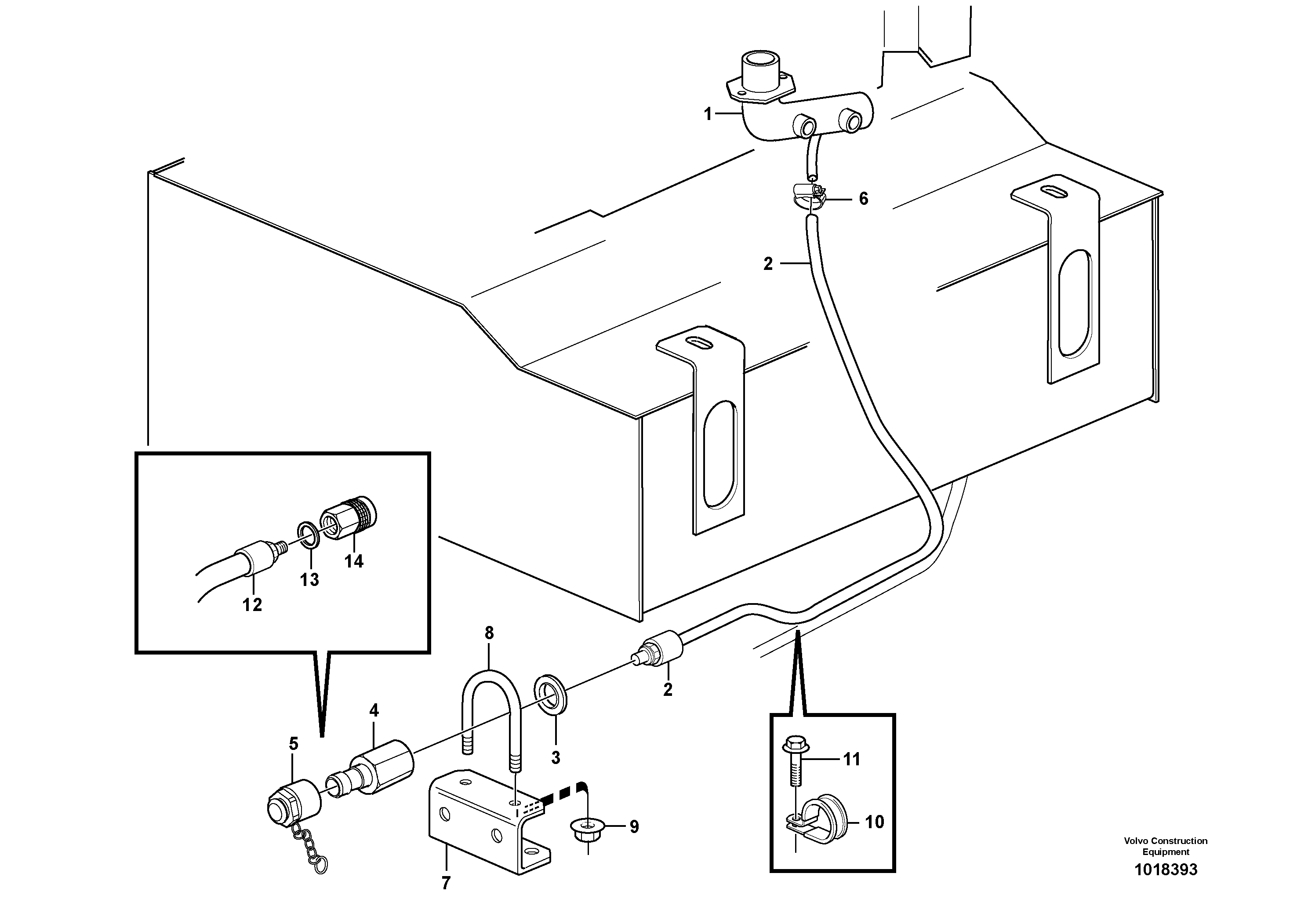 Coolant drainage — volvo parts diagram