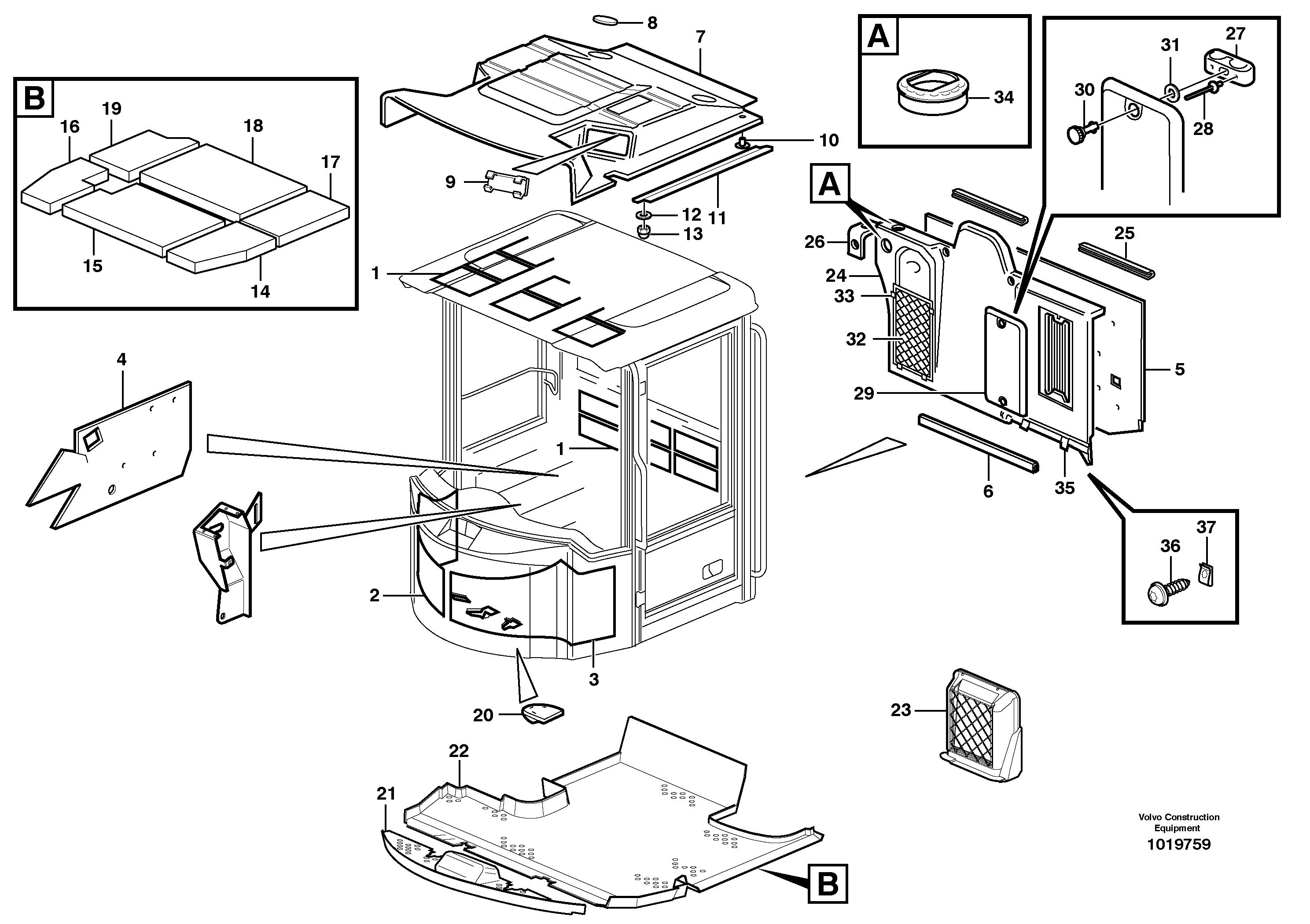 Insulating matting — volvo parts diagram