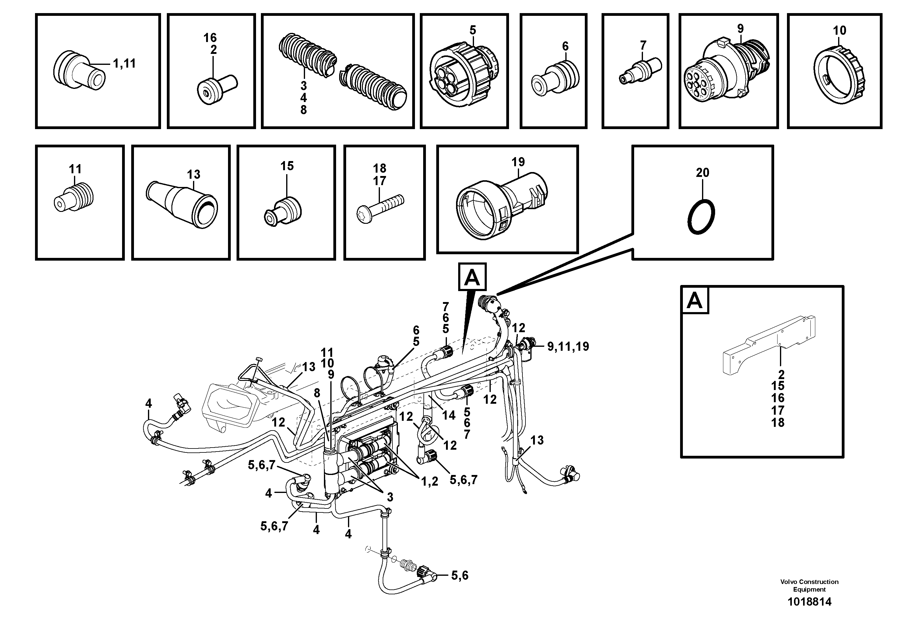 Cable harness, engine — volvo parts diagram