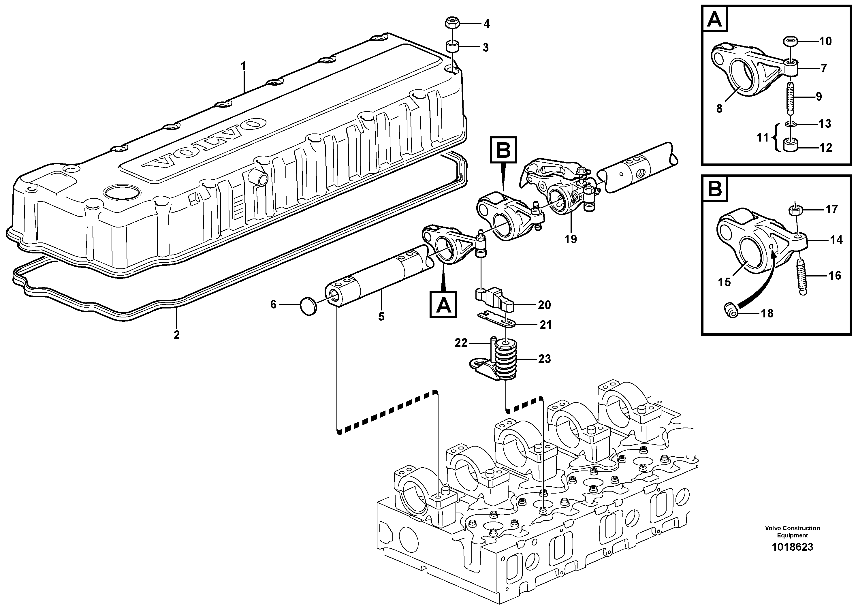 Valve mechanism — volvo parts diagram