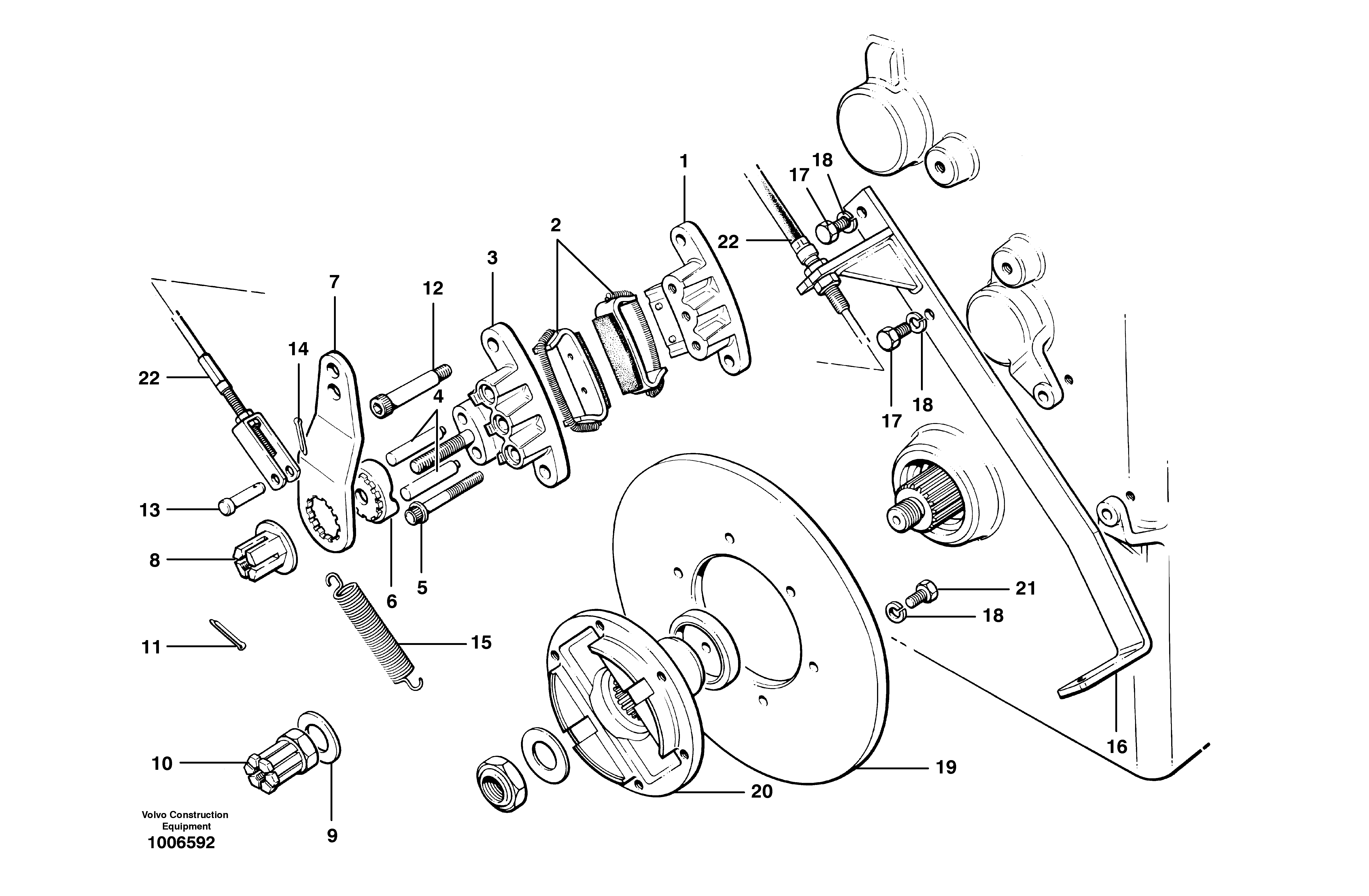 Hand brake — volvo parts diagram
