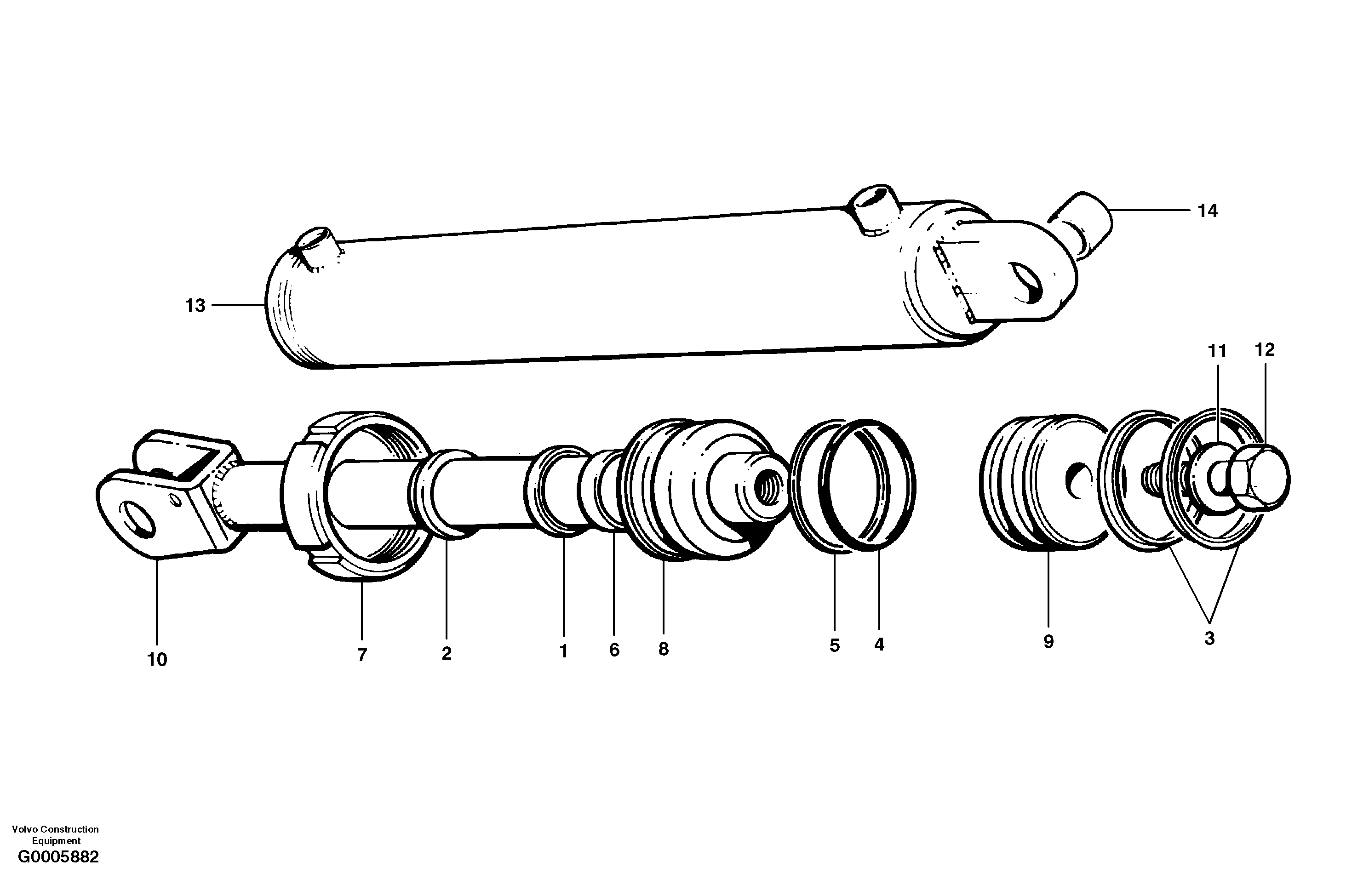 Ripper cylinder  S/N 33060 - — volvo parts diagram