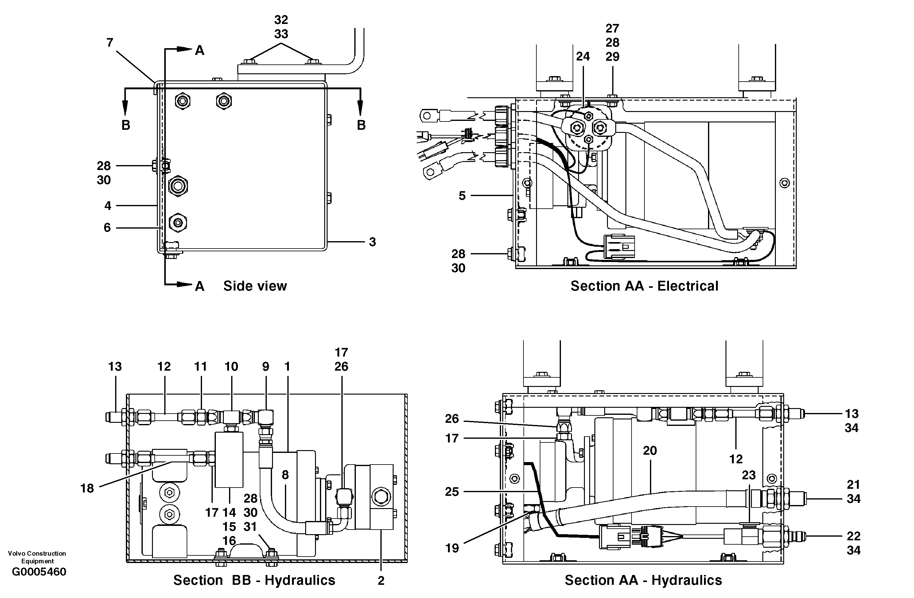 Secondary steering box — volvo parts diagram