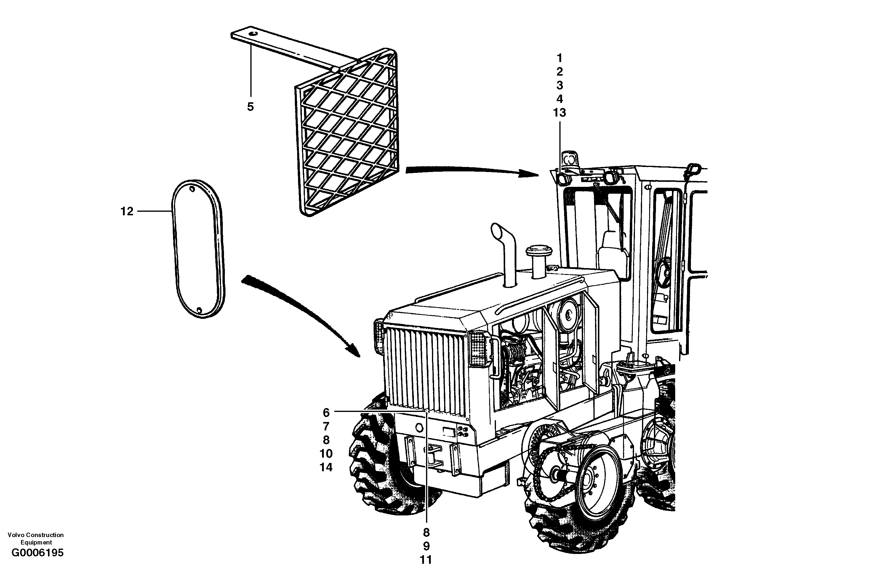 Extra lights - rear — volvo parts diagram