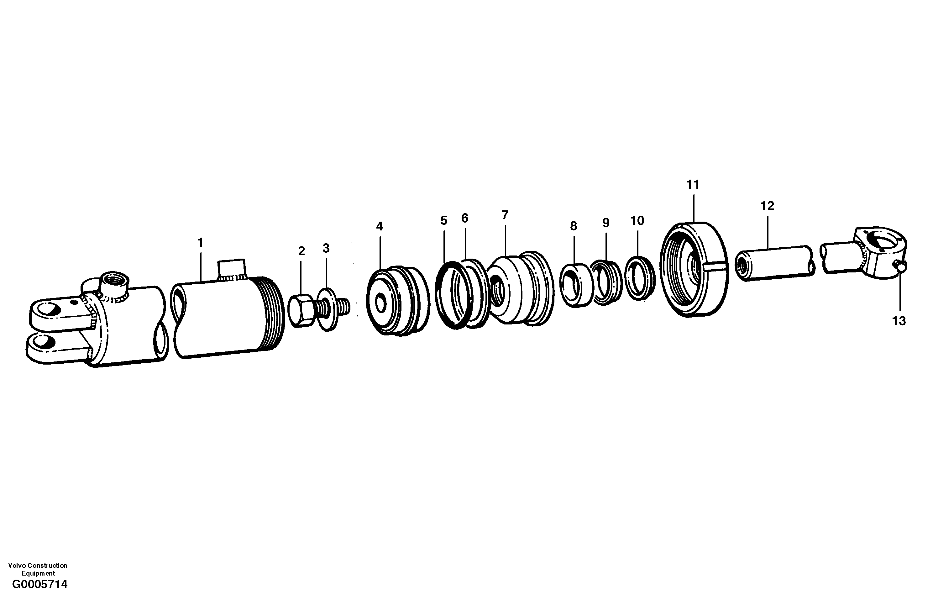 Steering cylinders  MODEL G780 S/N 33060 - — volvo parts diagram