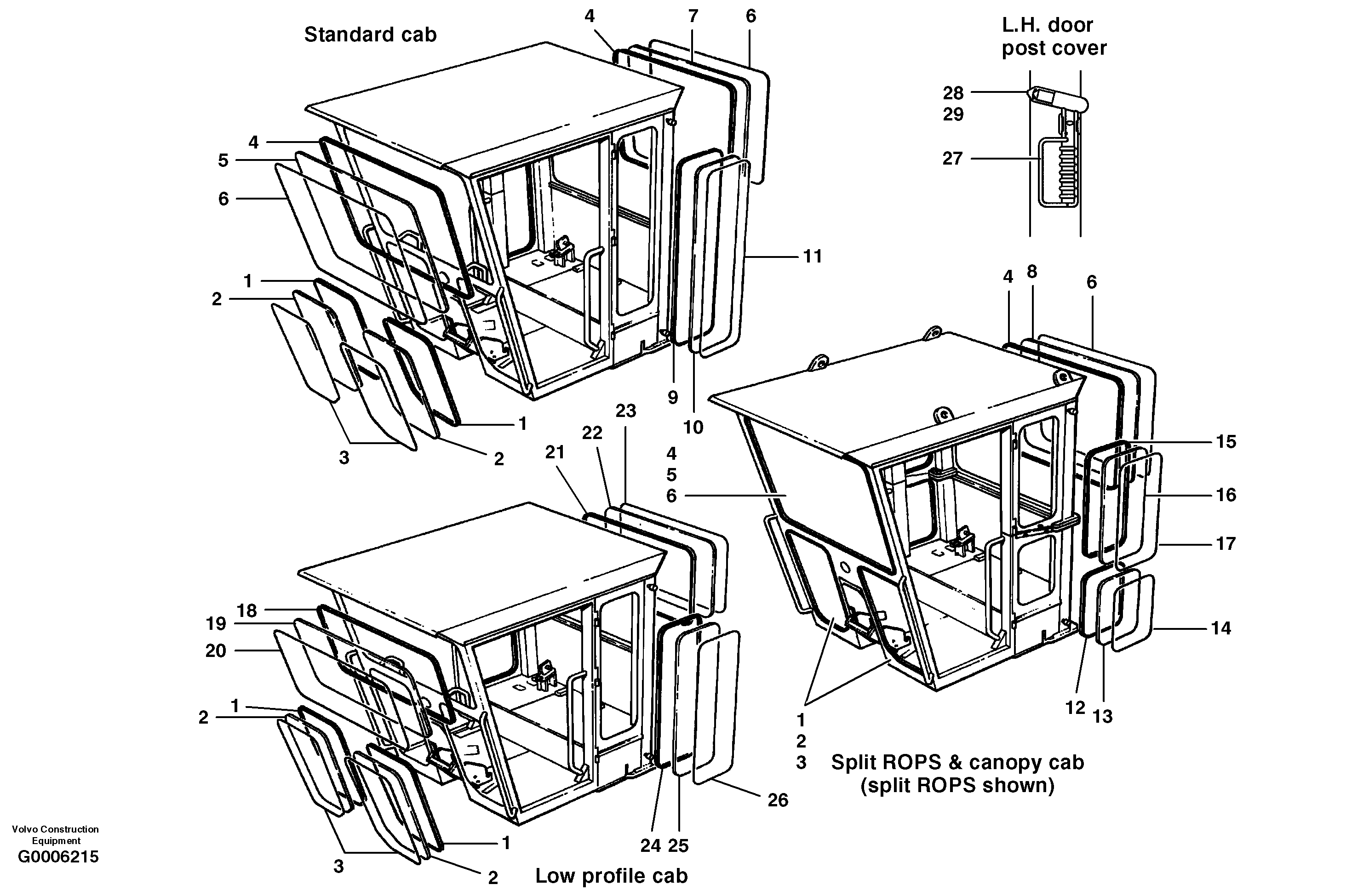 Cab Glass S/N 33028 - — volvo parts diagram