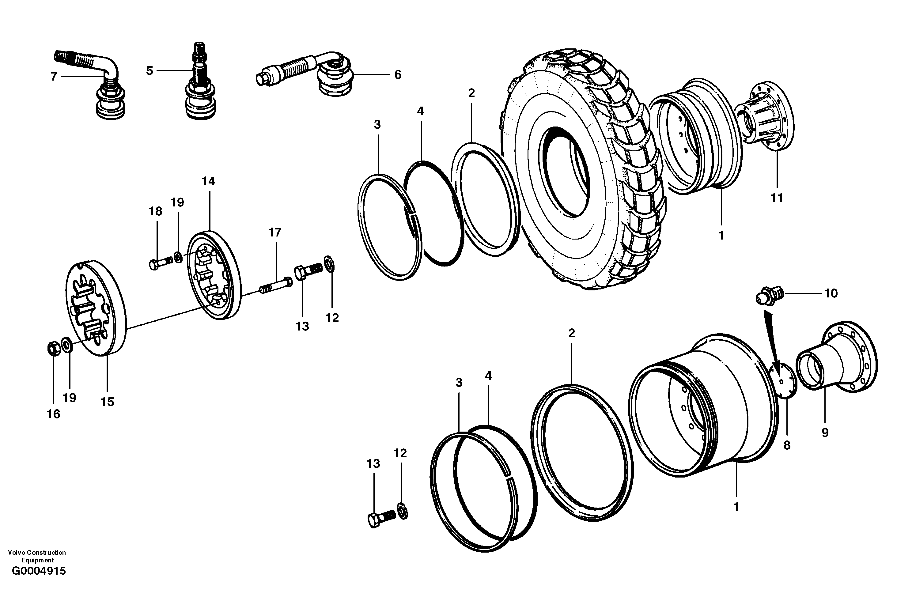 Wheels and rims — volvo parts diagram