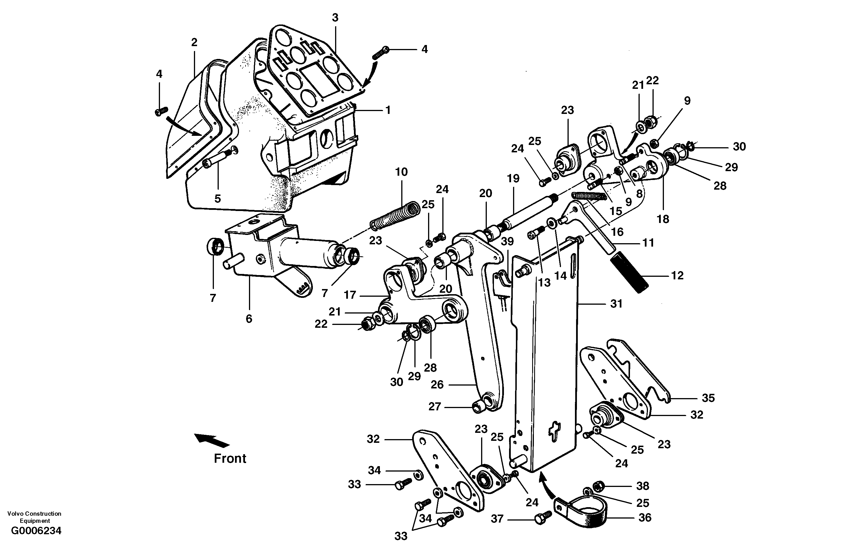 Control head assembly — volvo parts diagram