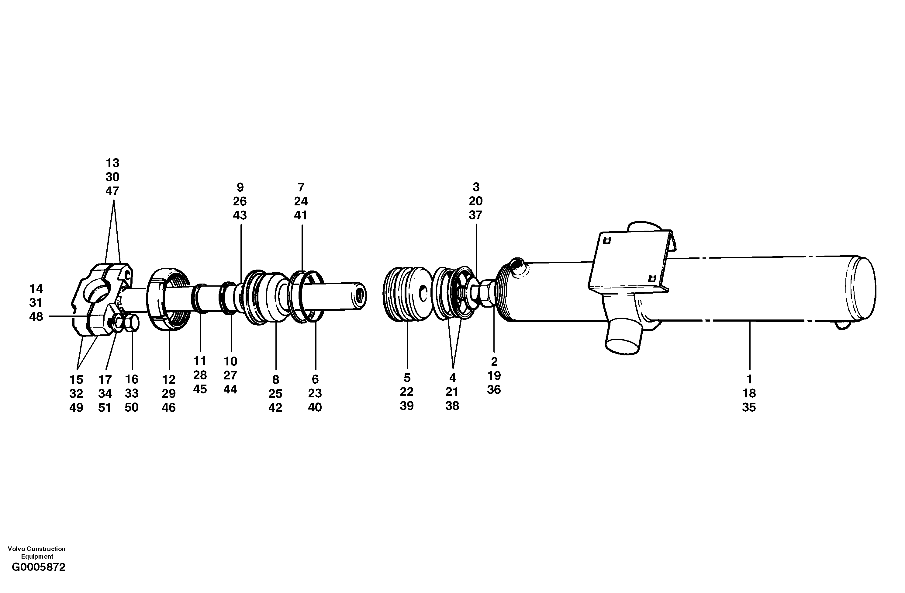 Blade lift cylinders  S/N 33060 - — volvo parts diagram
