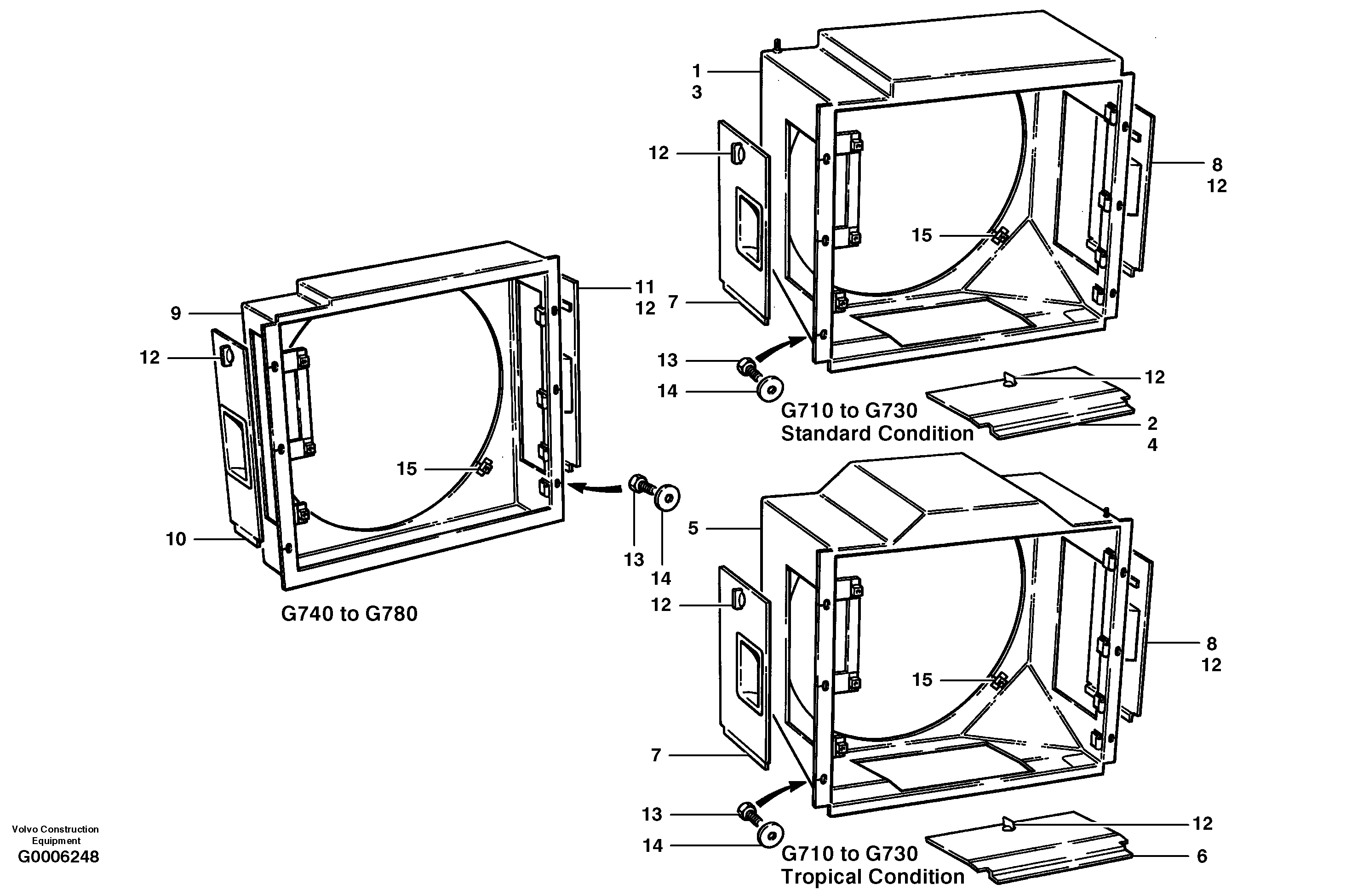 Radiator fan shrouds - blower — volvo parts diagram
