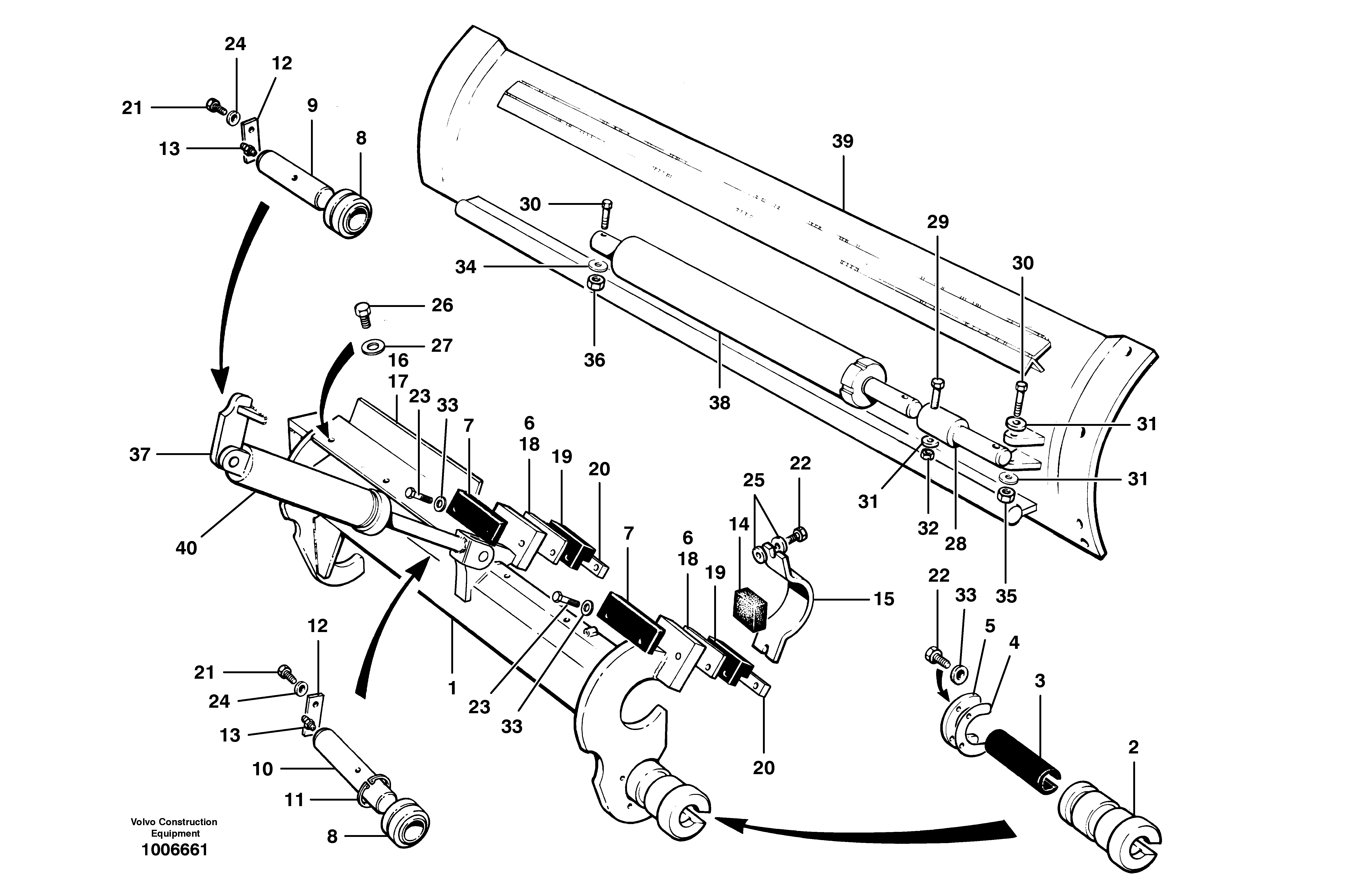 Moldboard installations  MODEL G710 - G716 — volvo parts diagram