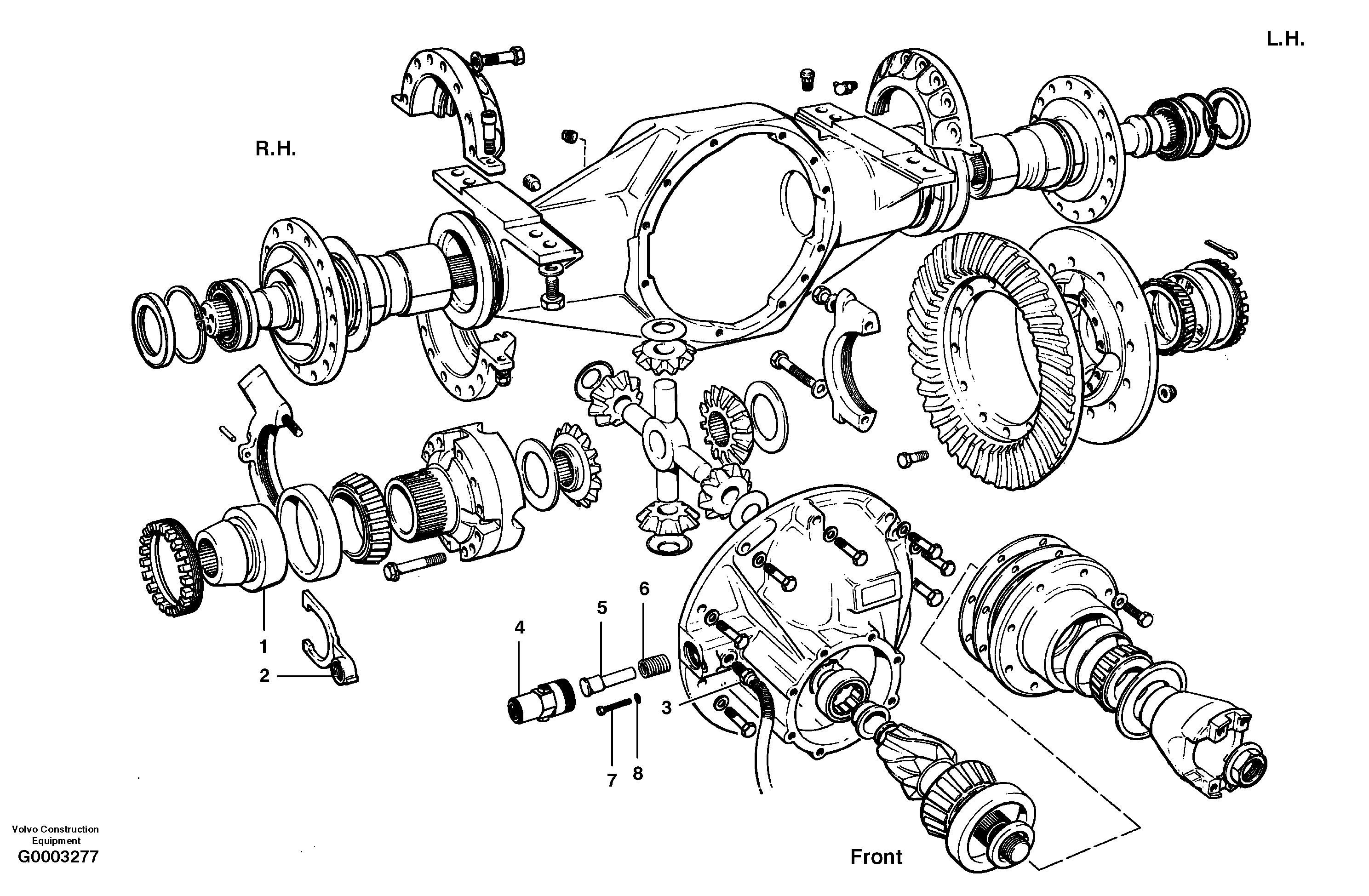 Final drive - differential lock  MODEL G710 - G726 — volvo parts diagram