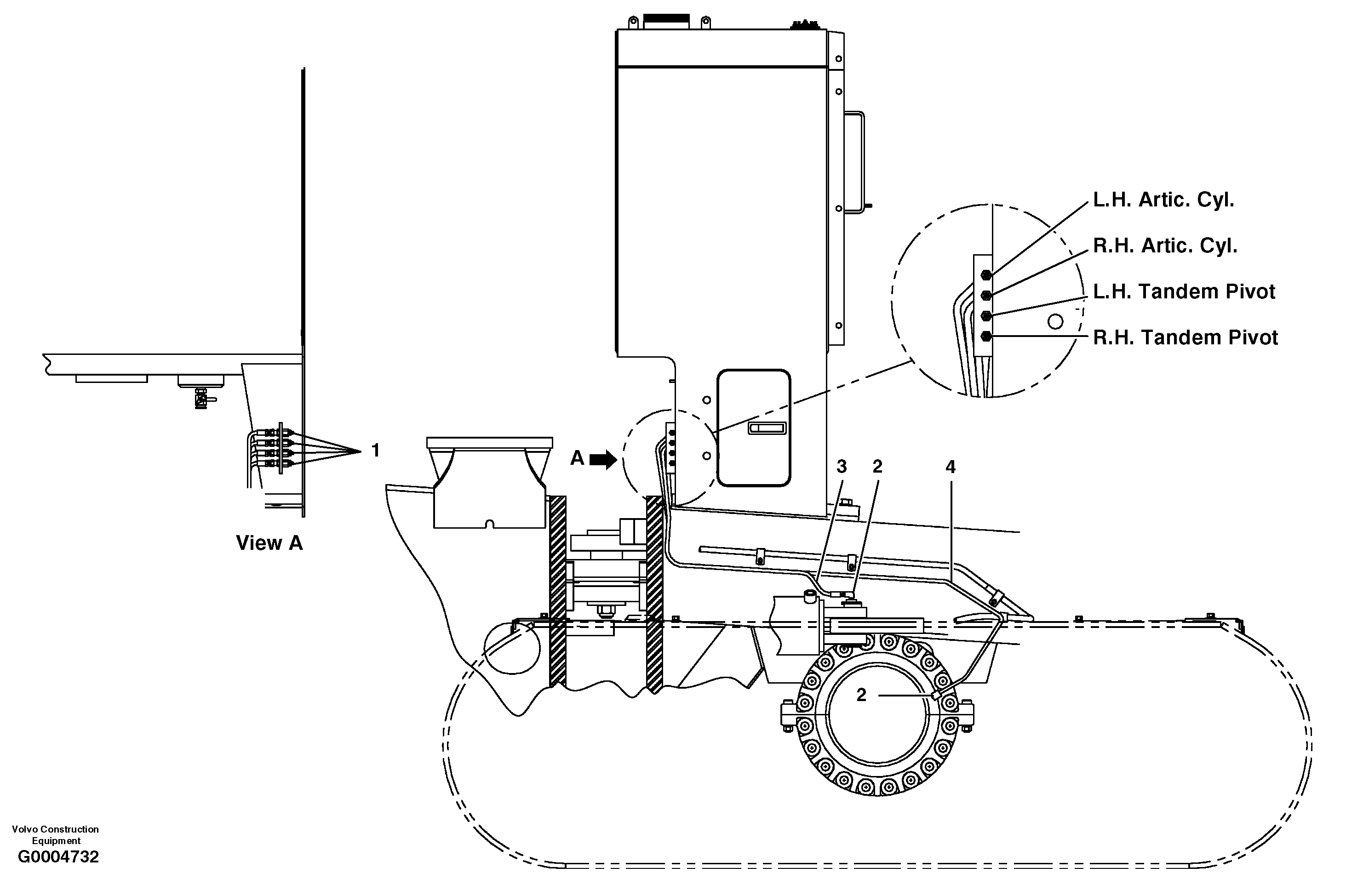 Remote greasing — volvo parts diagram