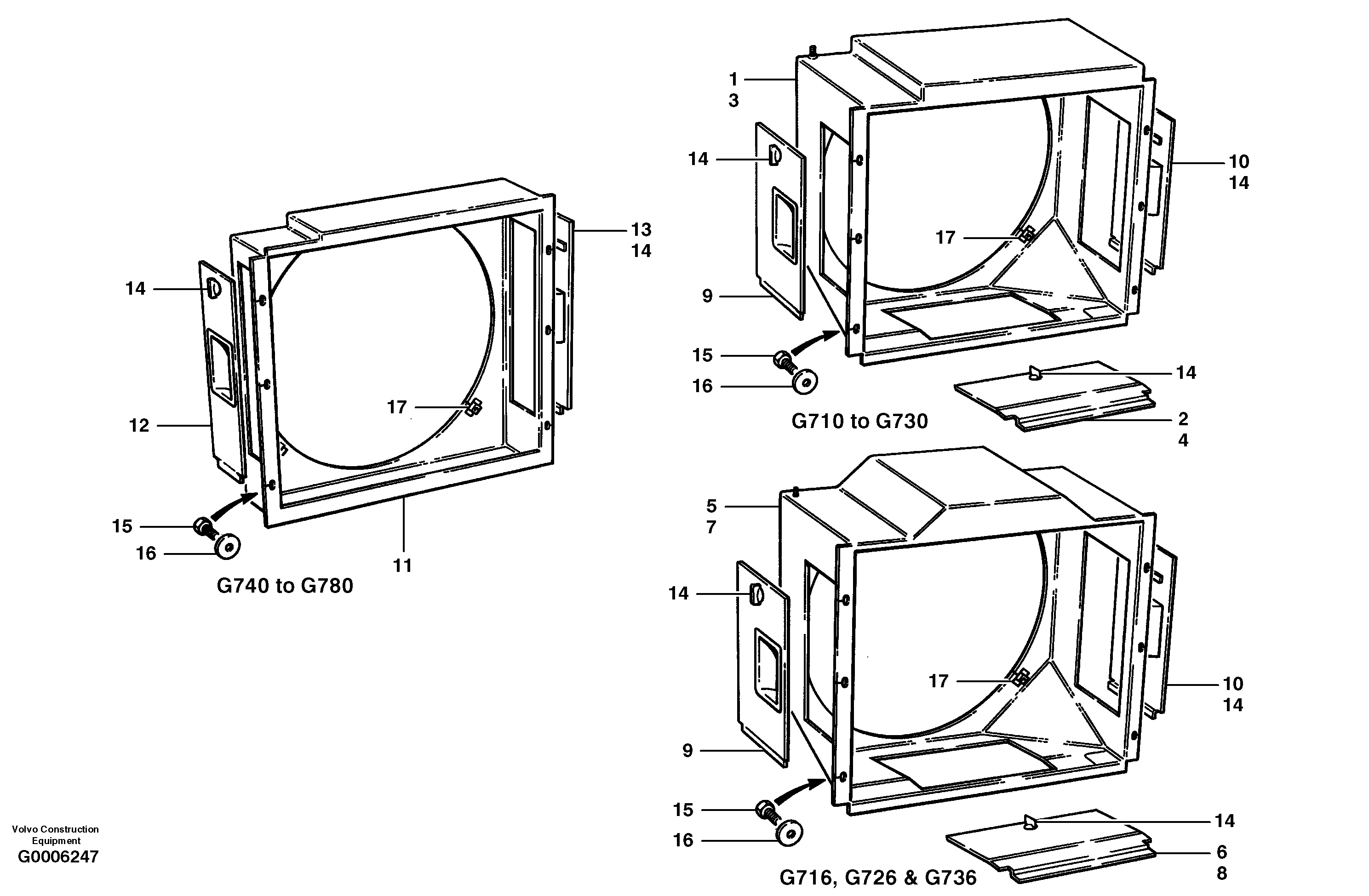Radiator fan shrouds - sucker — volvo parts diagram