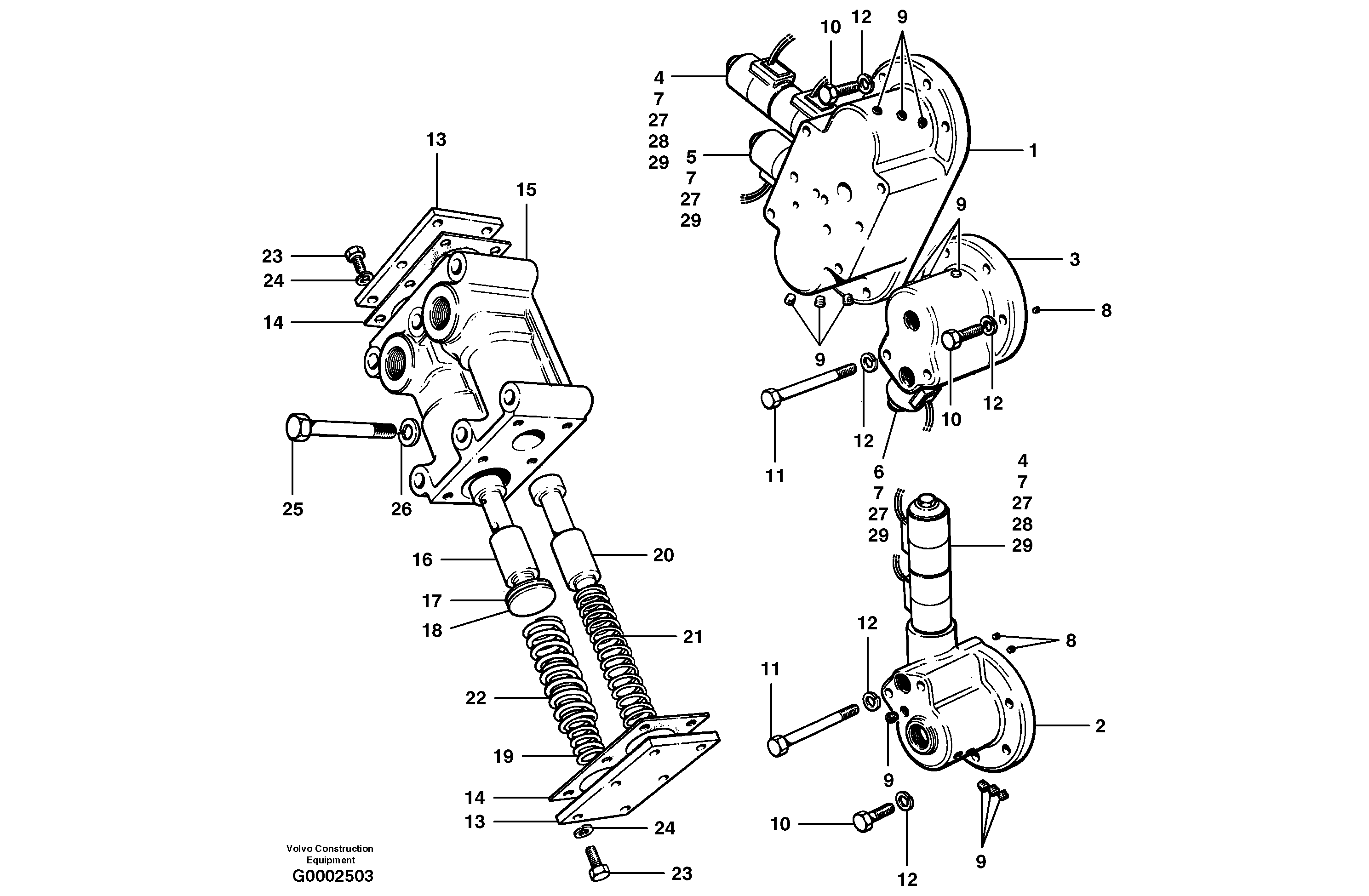 Transmission control valves — volvo parts diagram