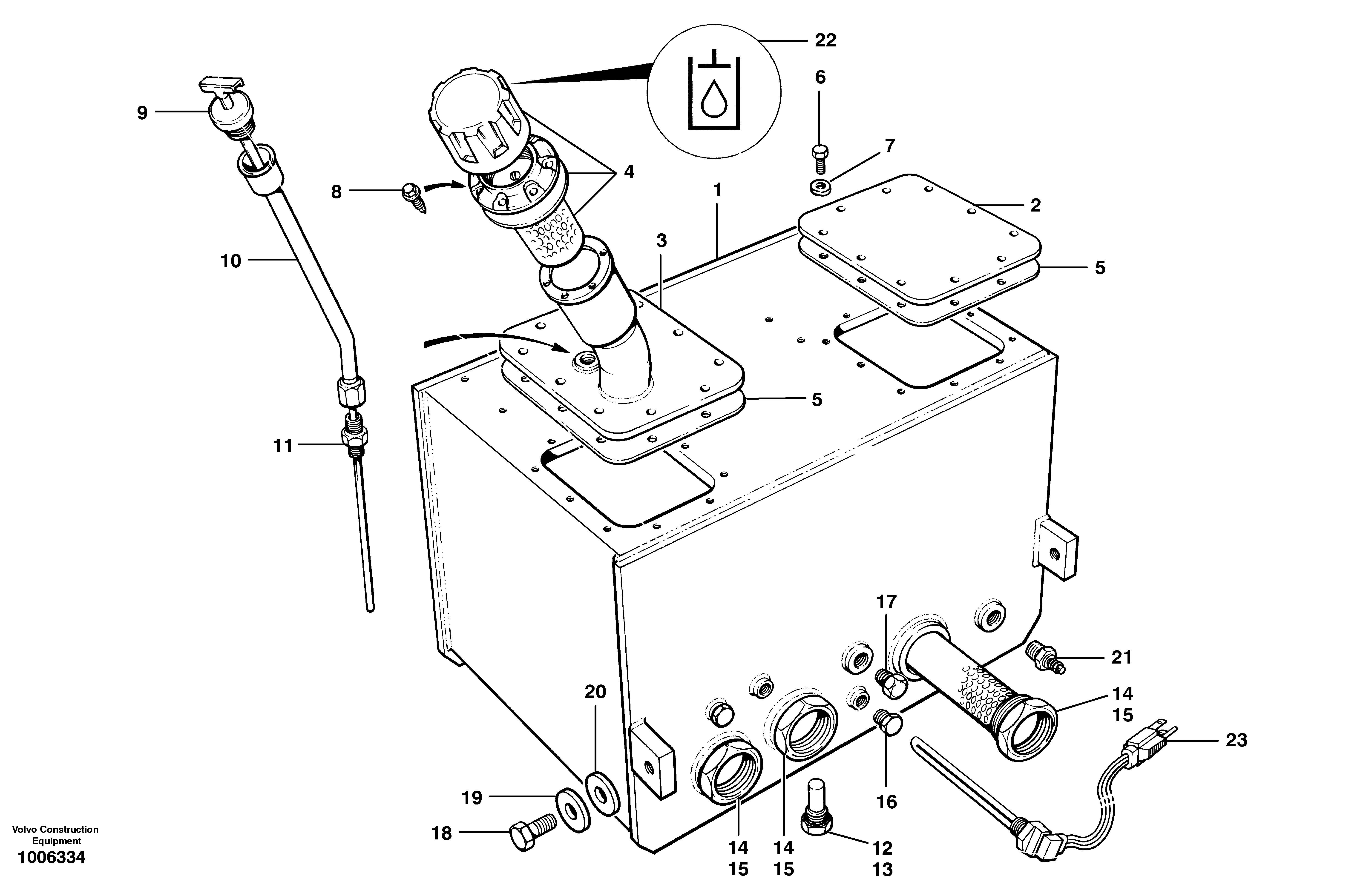 Hydraulic oil tank — volvo parts diagram