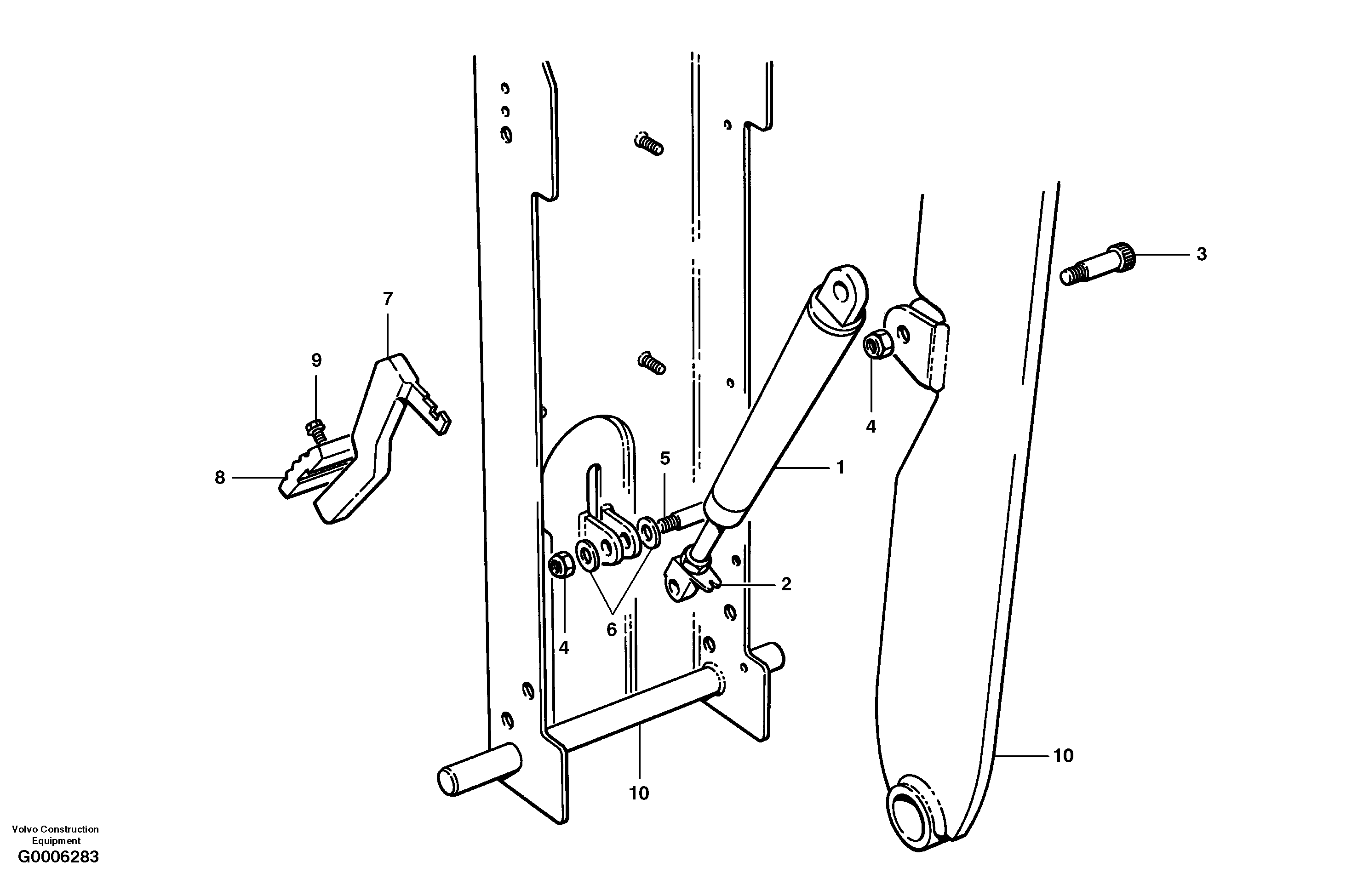 Pedestal adjuster  S/N 33893 — volvo parts diagram