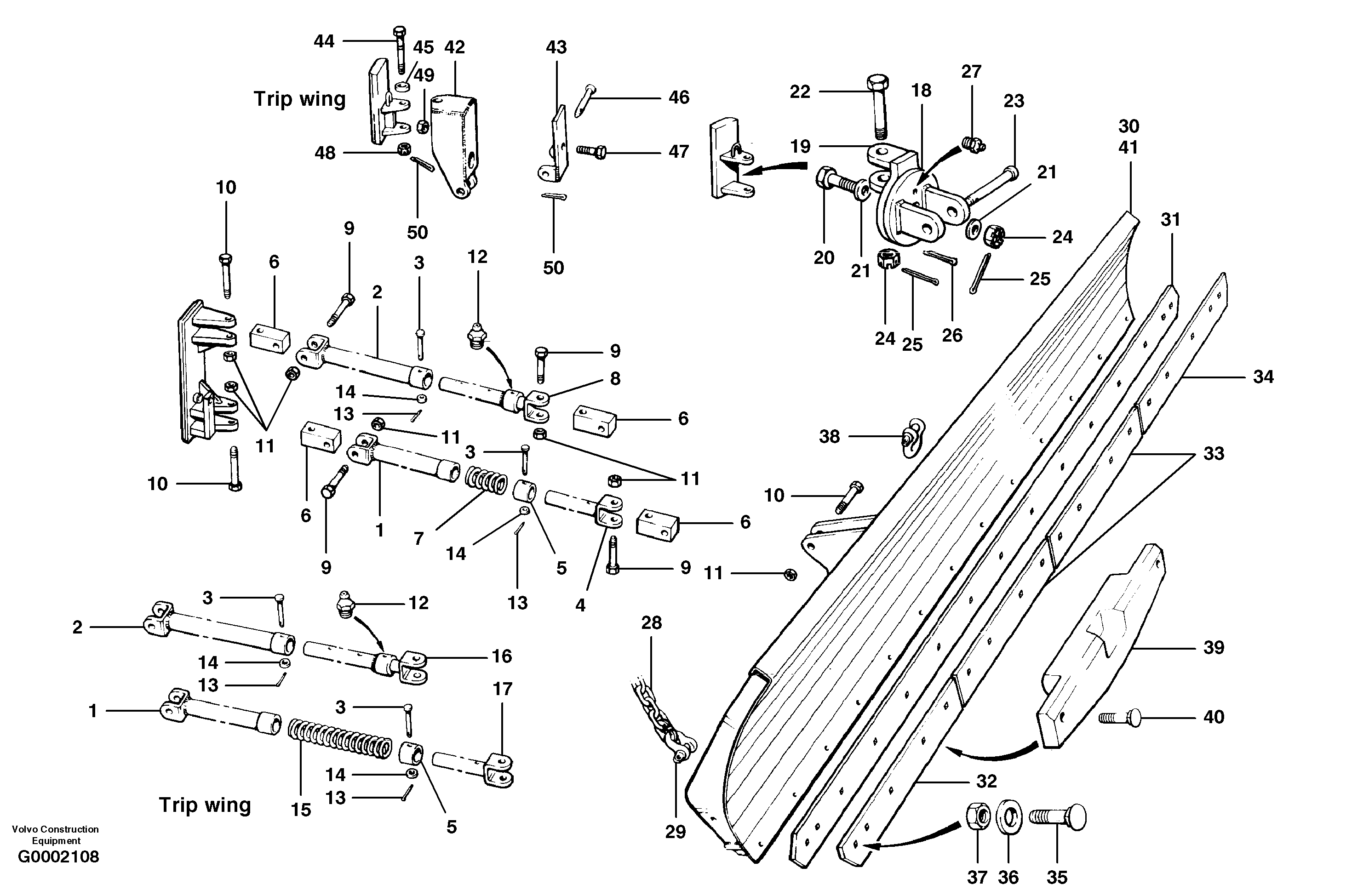 Wing installation - cable wing — volvo parts diagram