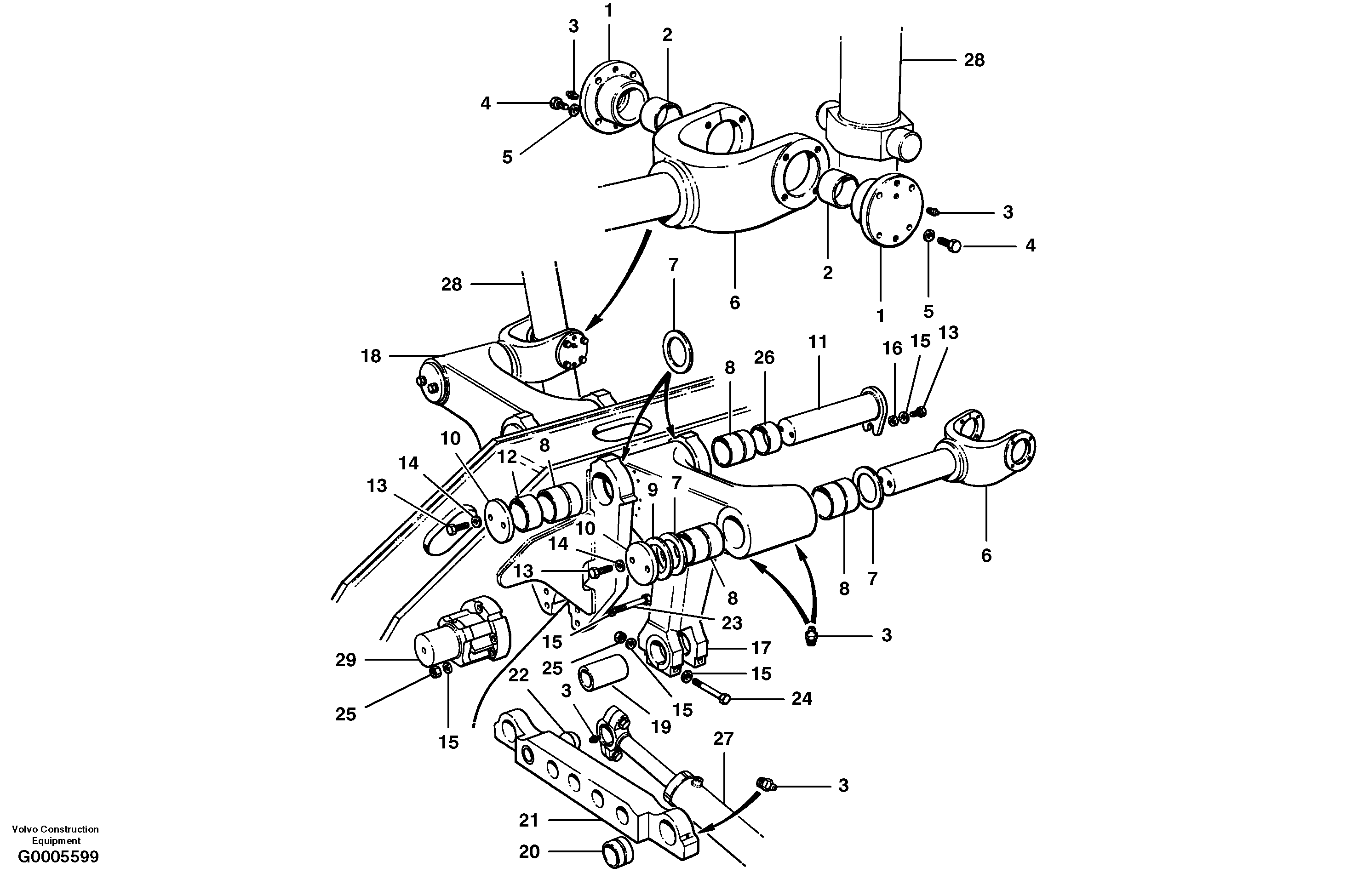 Blade lift - MBCS  MODEL G710 - G740 — volvo parts diagram