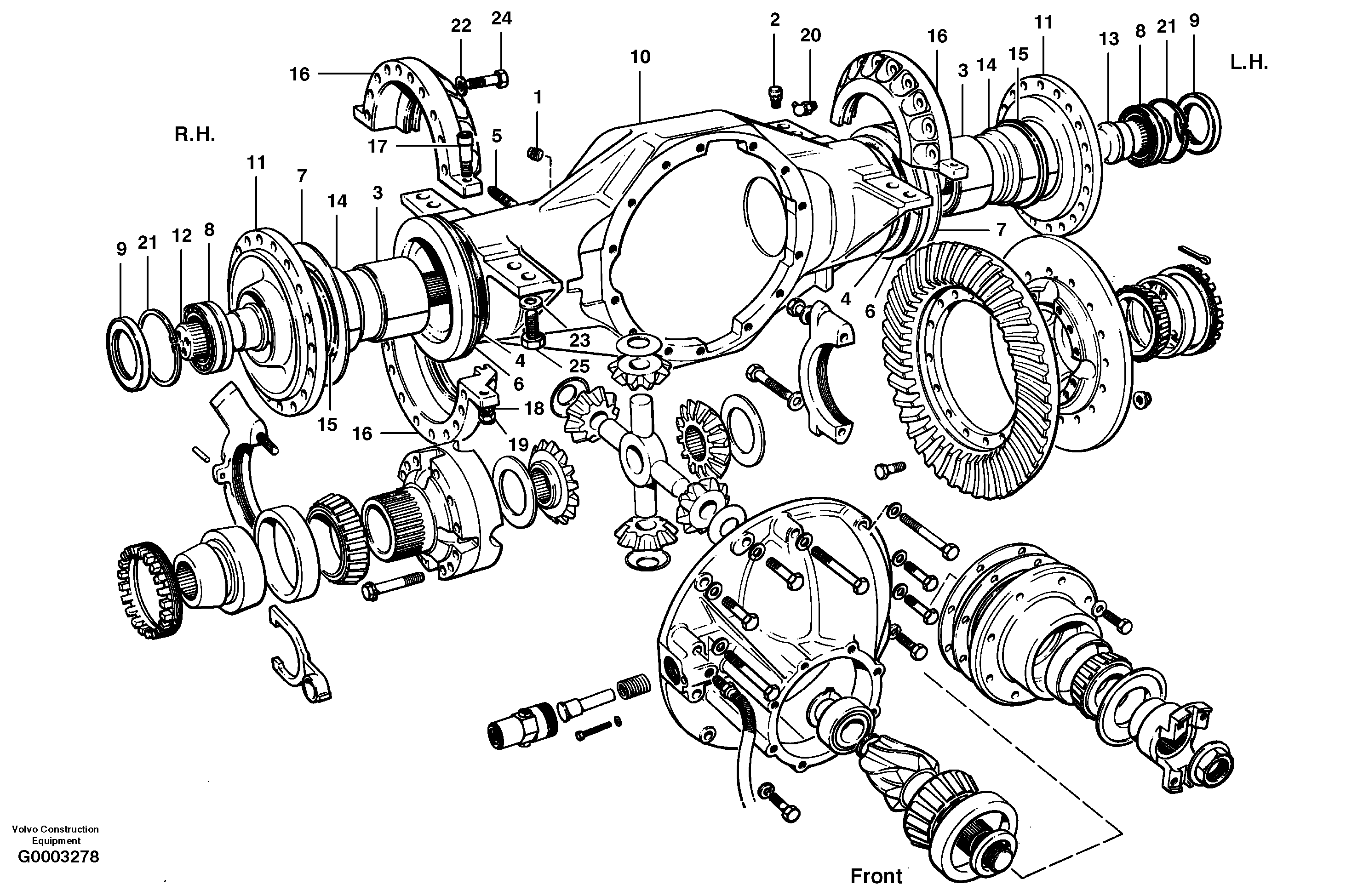 Final drive - housing assembly  MODEL G730 - G740 — volvo parts diagram