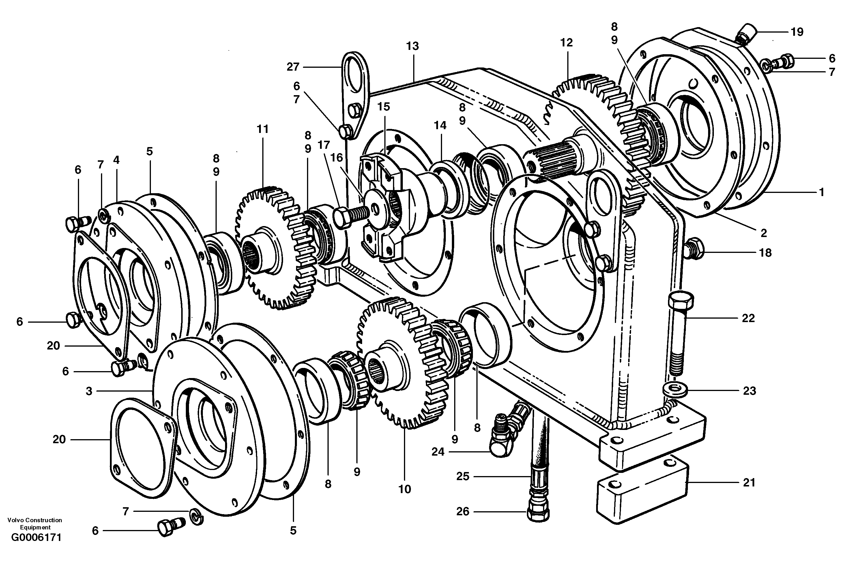 Pump gearbox - AWD — volvo parts diagram