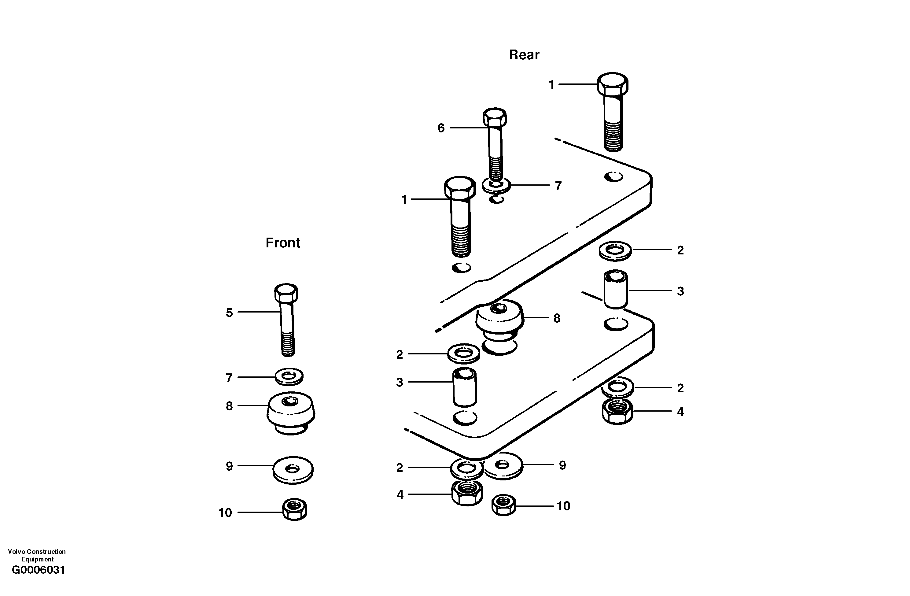 Cab mounts — volvo parts diagram