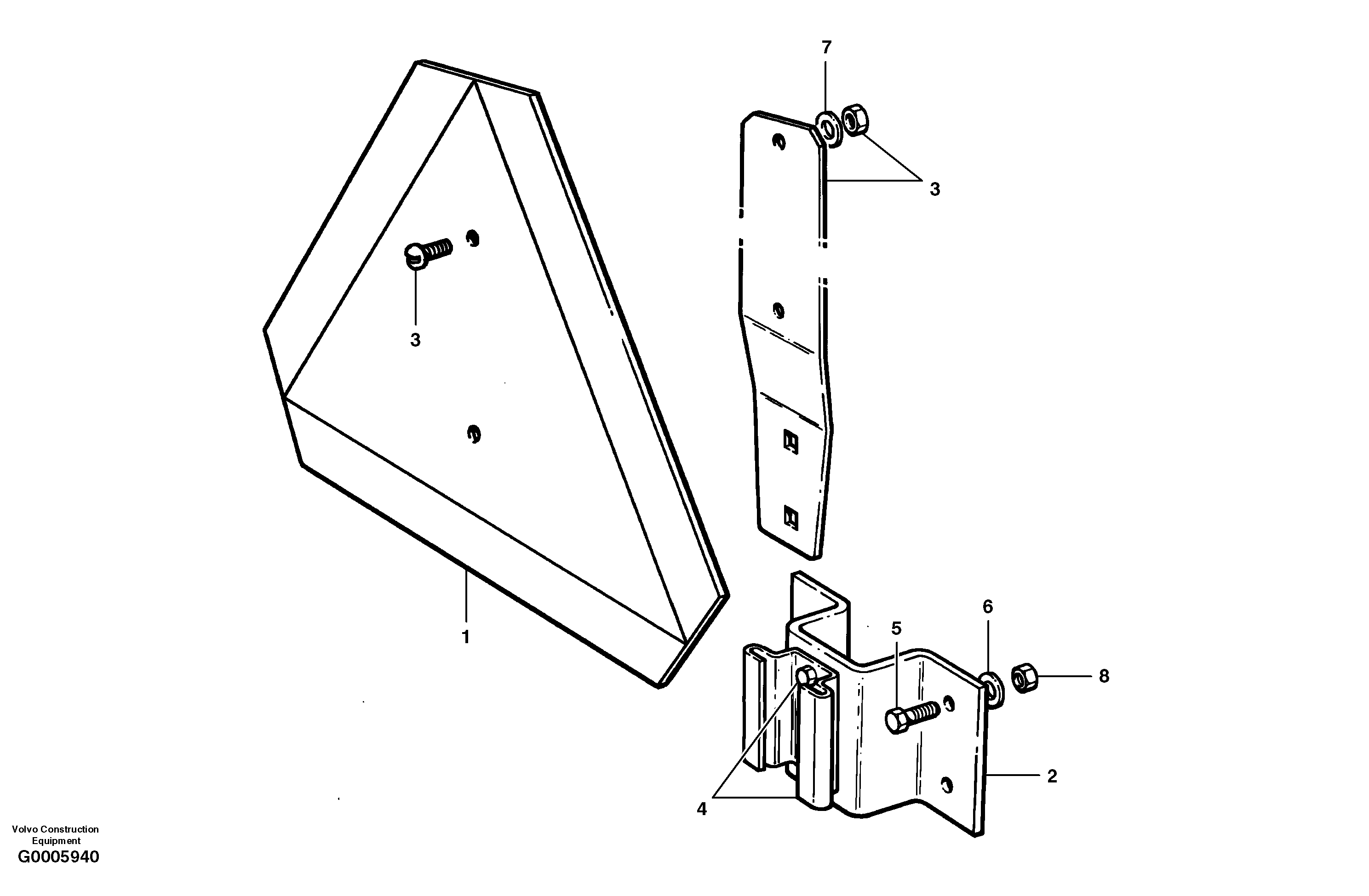 Slow moving vehicle sign — volvo parts diagram