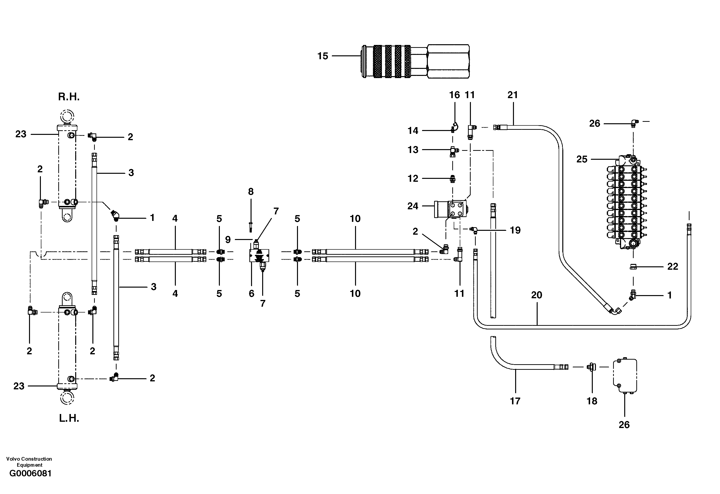 Steering circuit — volvo parts diagram