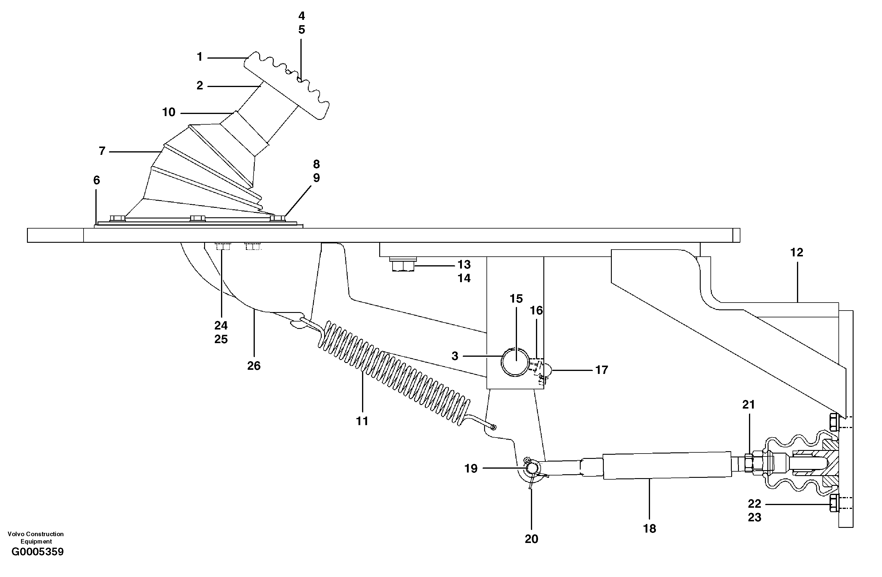 Clutch linkage — volvo parts diagram