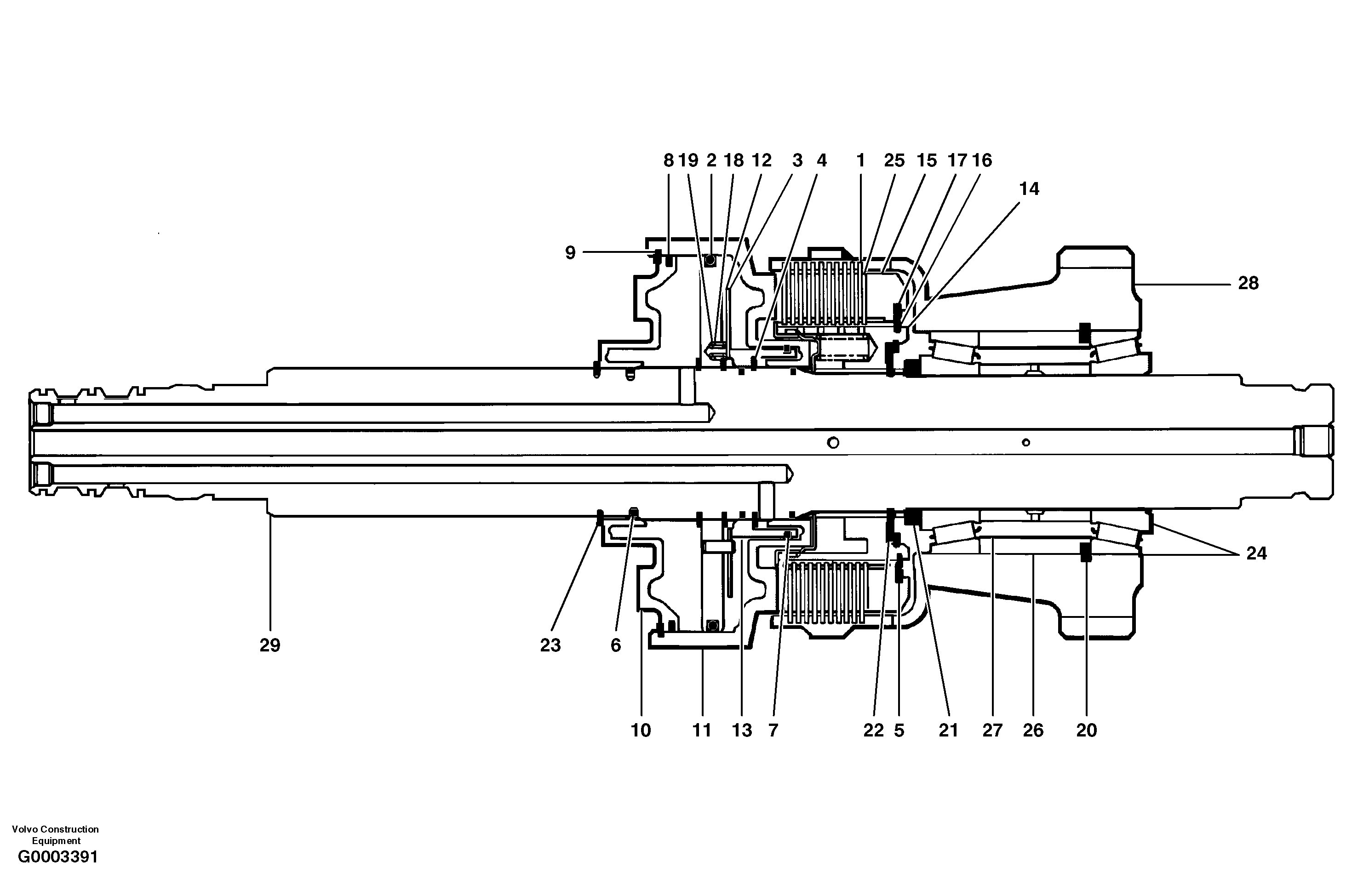 Reverse clutch and shaft — volvo parts diagram