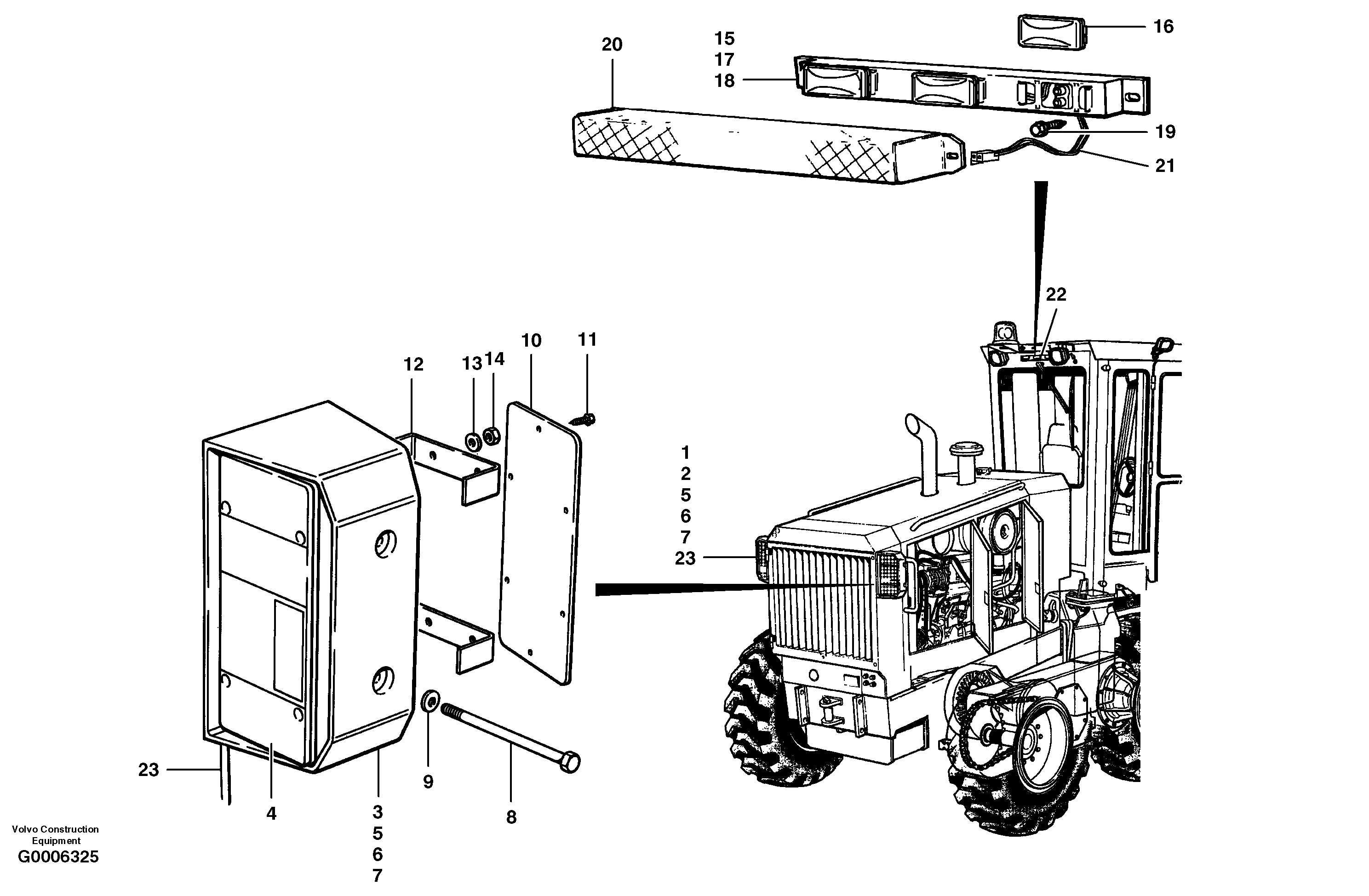 Lights - rear S/N 33986 - — volvo parts diagram