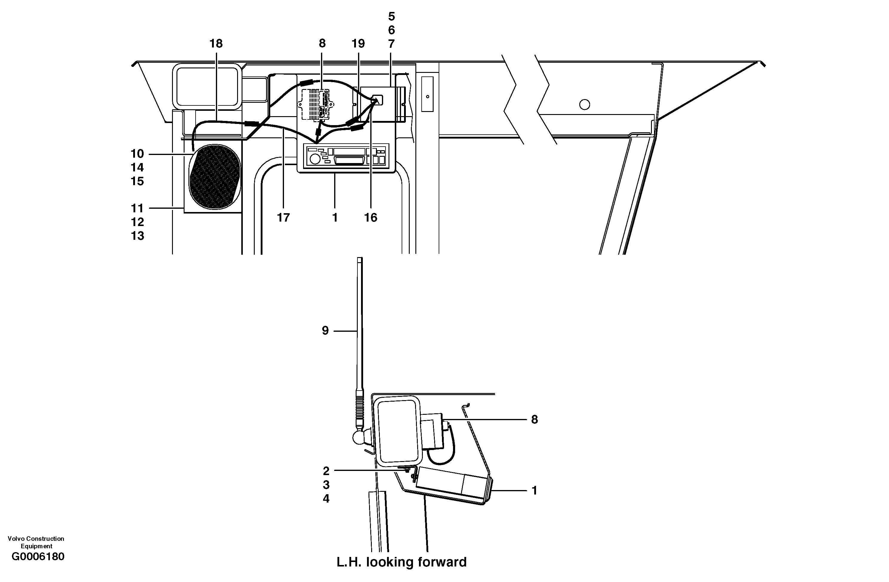 Radio - Cassette player — volvo parts diagram