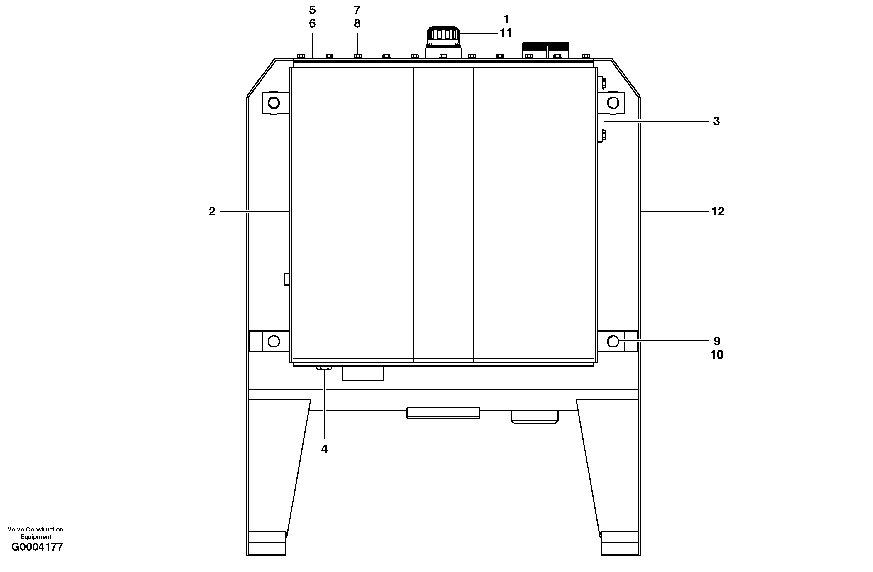 Hydraulic oil tank - AWD — volvo parts diagram