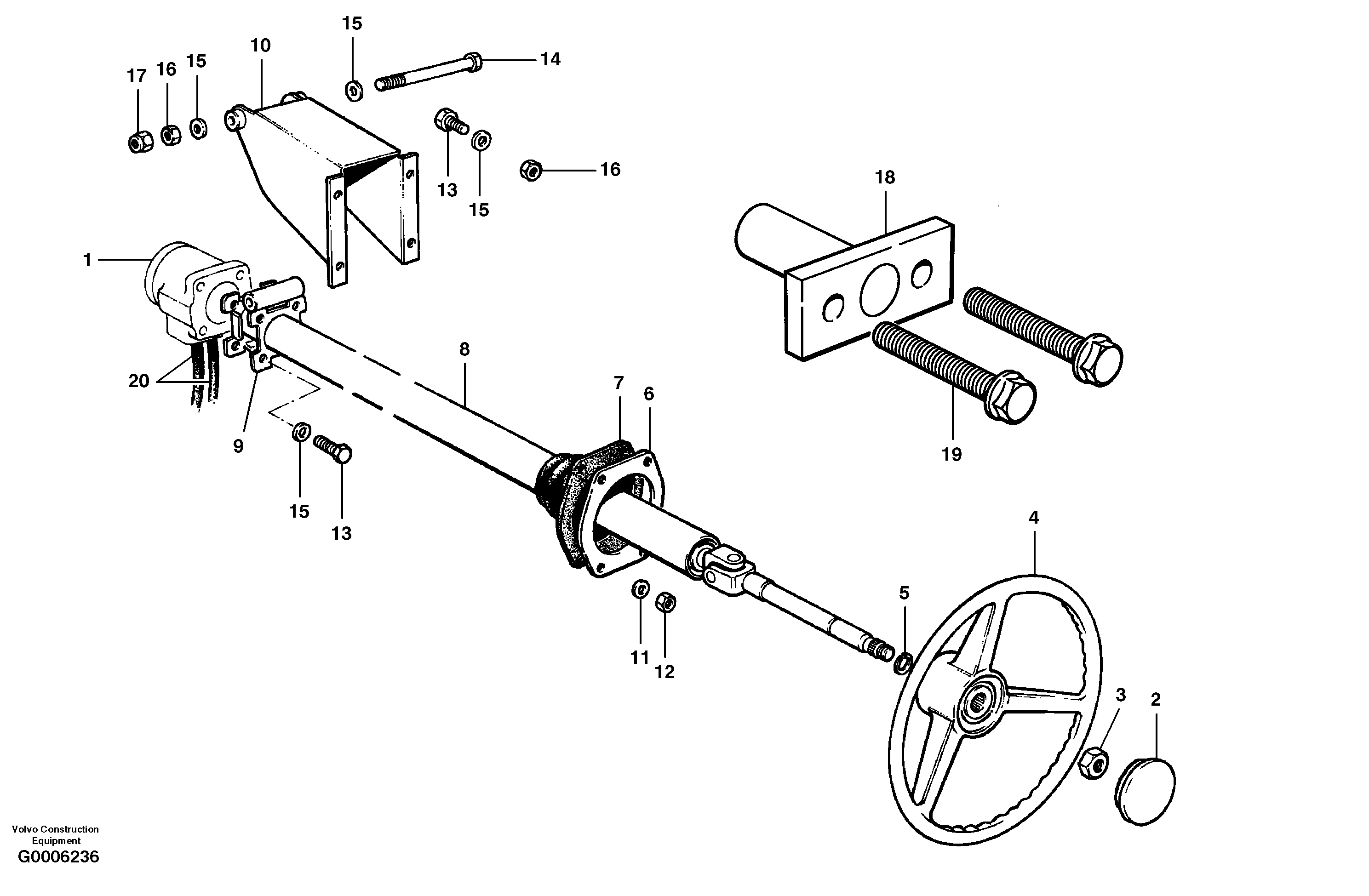 Steering column — volvo parts diagram