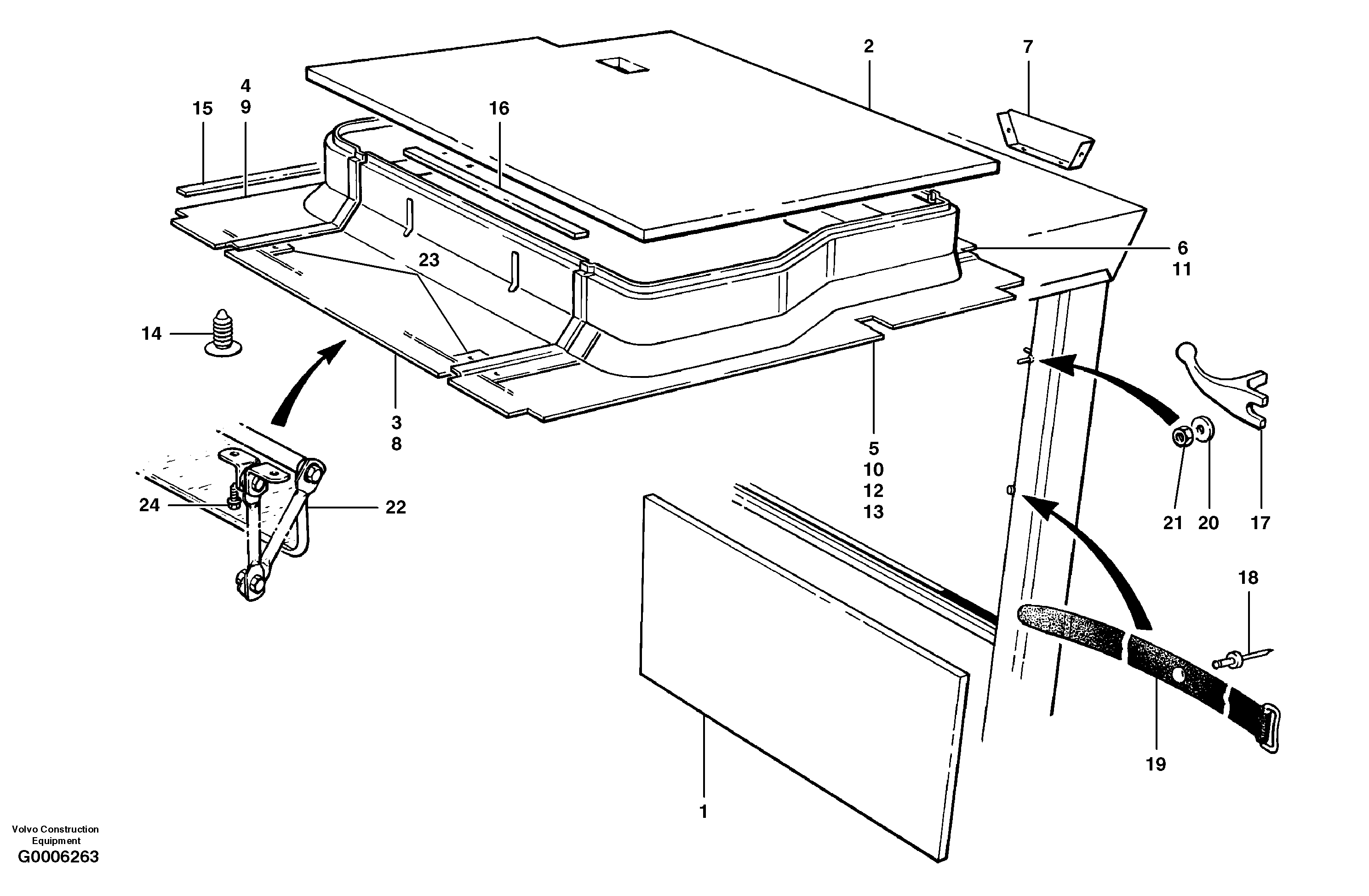 Sound suppression and trim - upper cab — volvo parts diagram