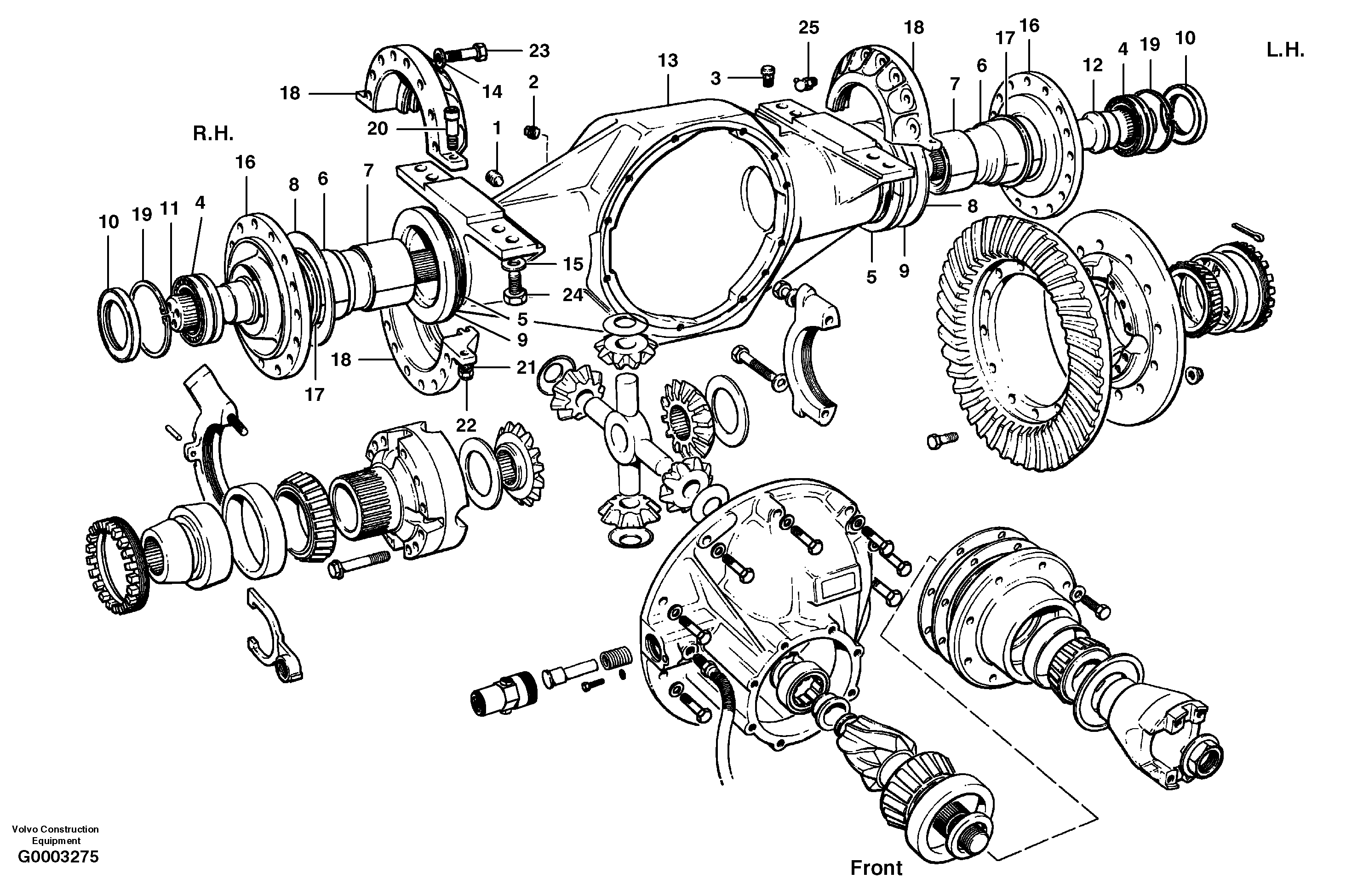 Final drive - housing assembly  MODEL G710 - G726 — volvo parts diagram