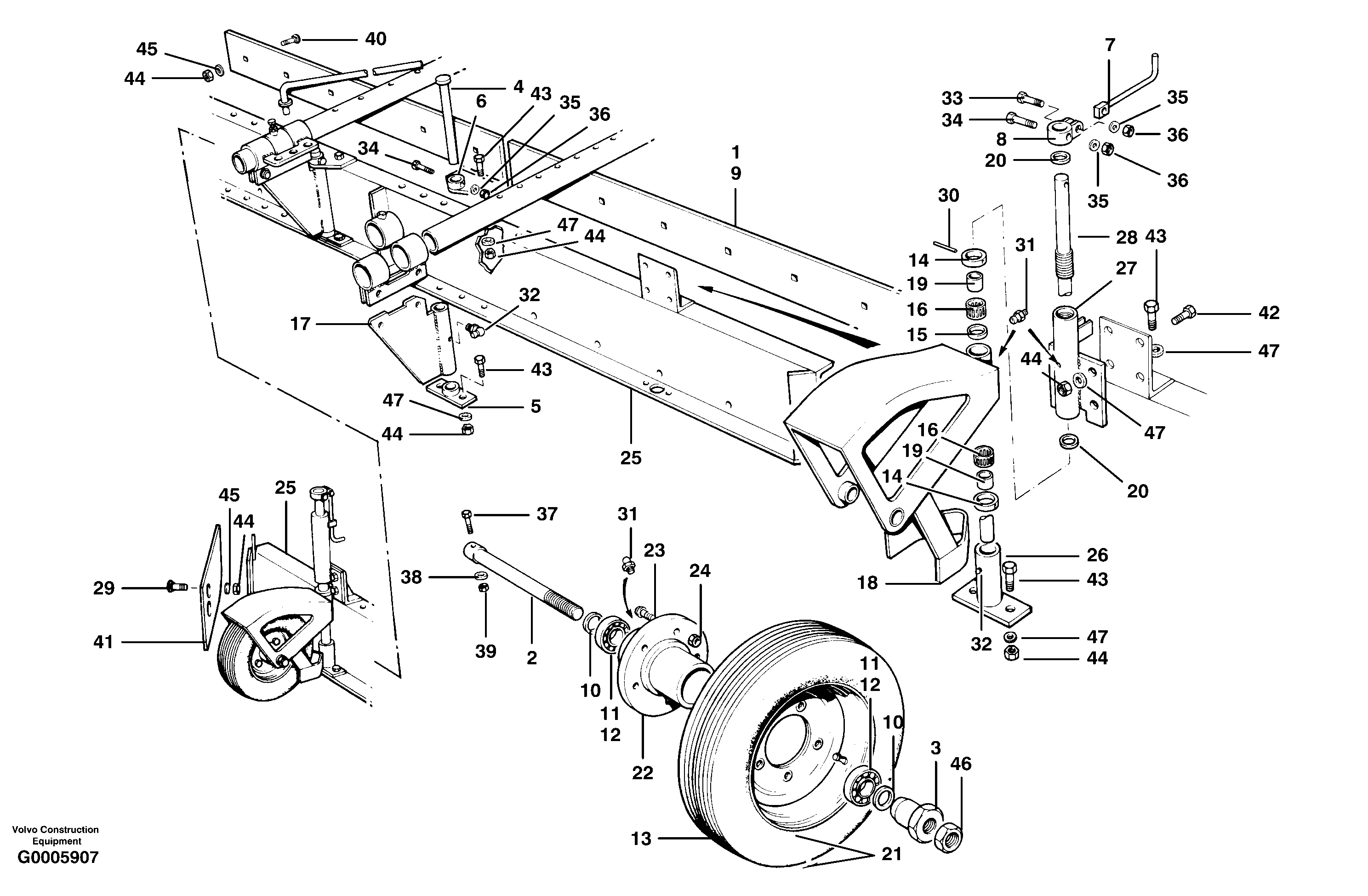 Windrow eliminator - moldboard assembly — volvo parts diagram