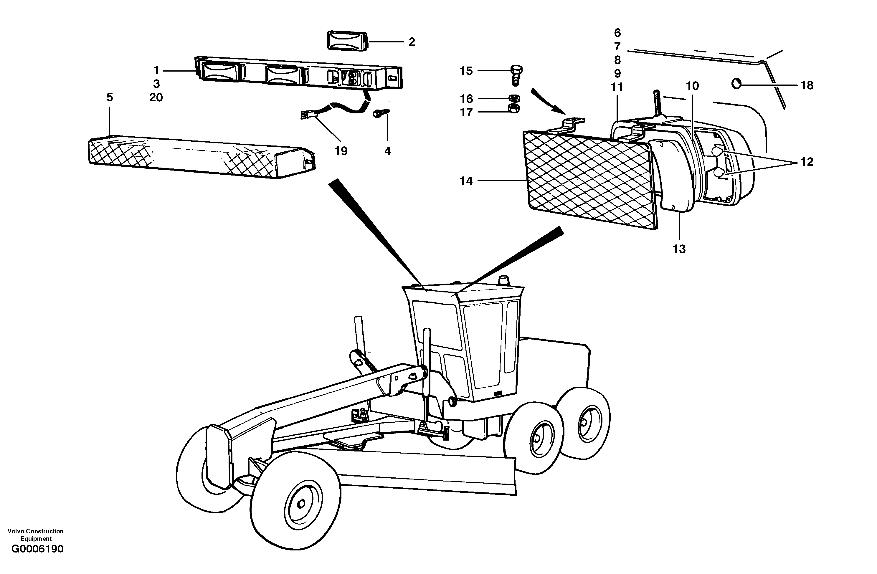 Lights - front — volvo parts diagram