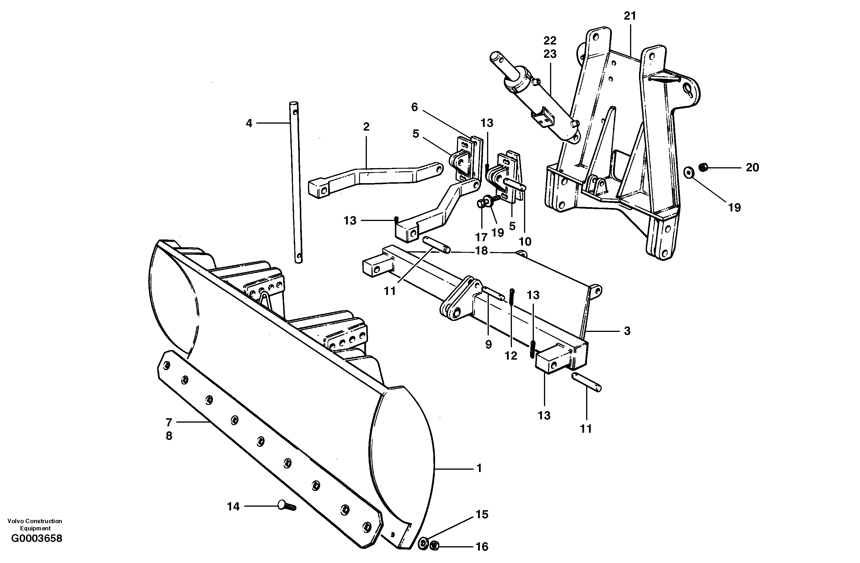 Bulldozer — volvo parts diagram