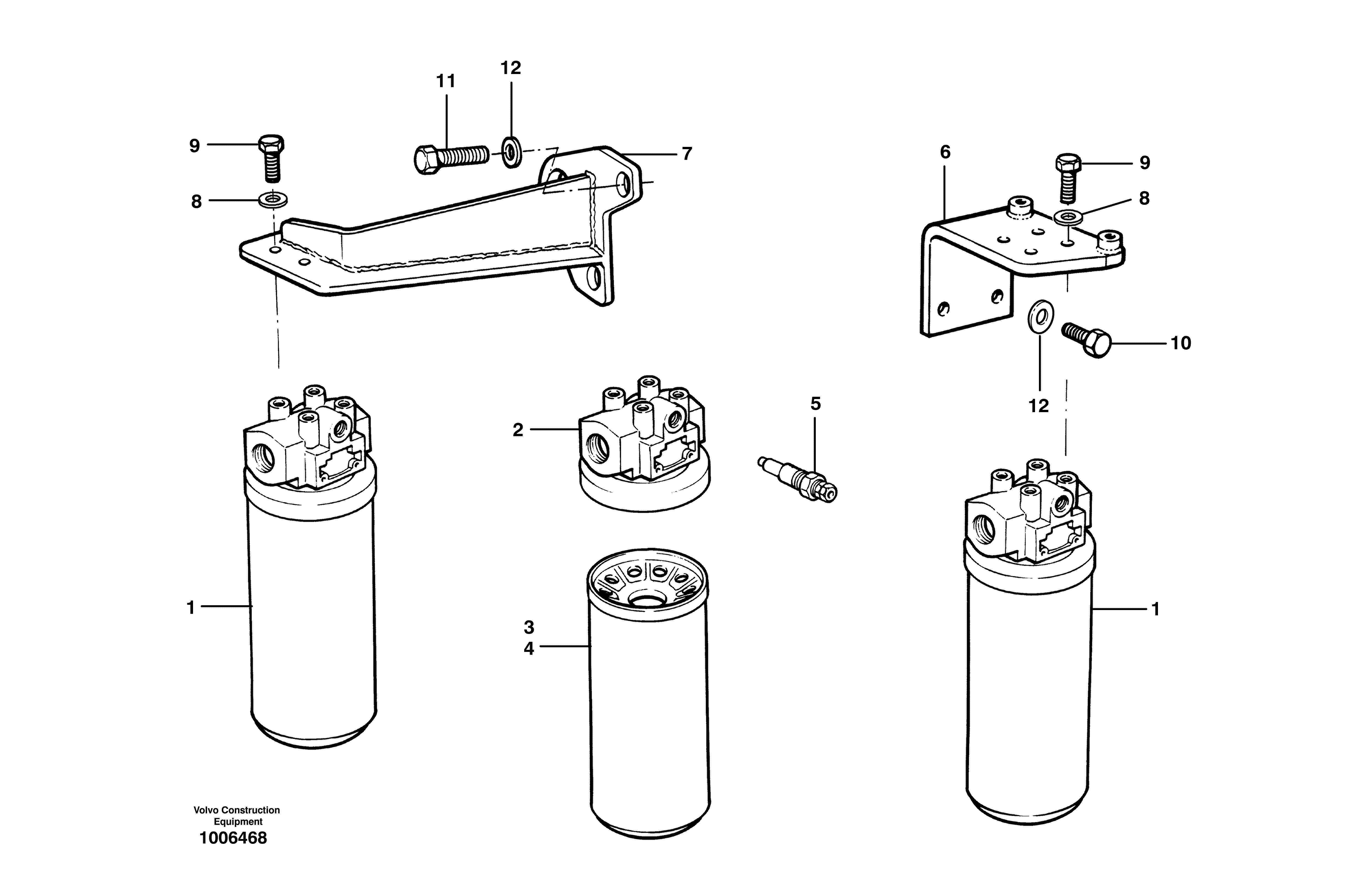 Hydraulic filter — volvo parts diagram