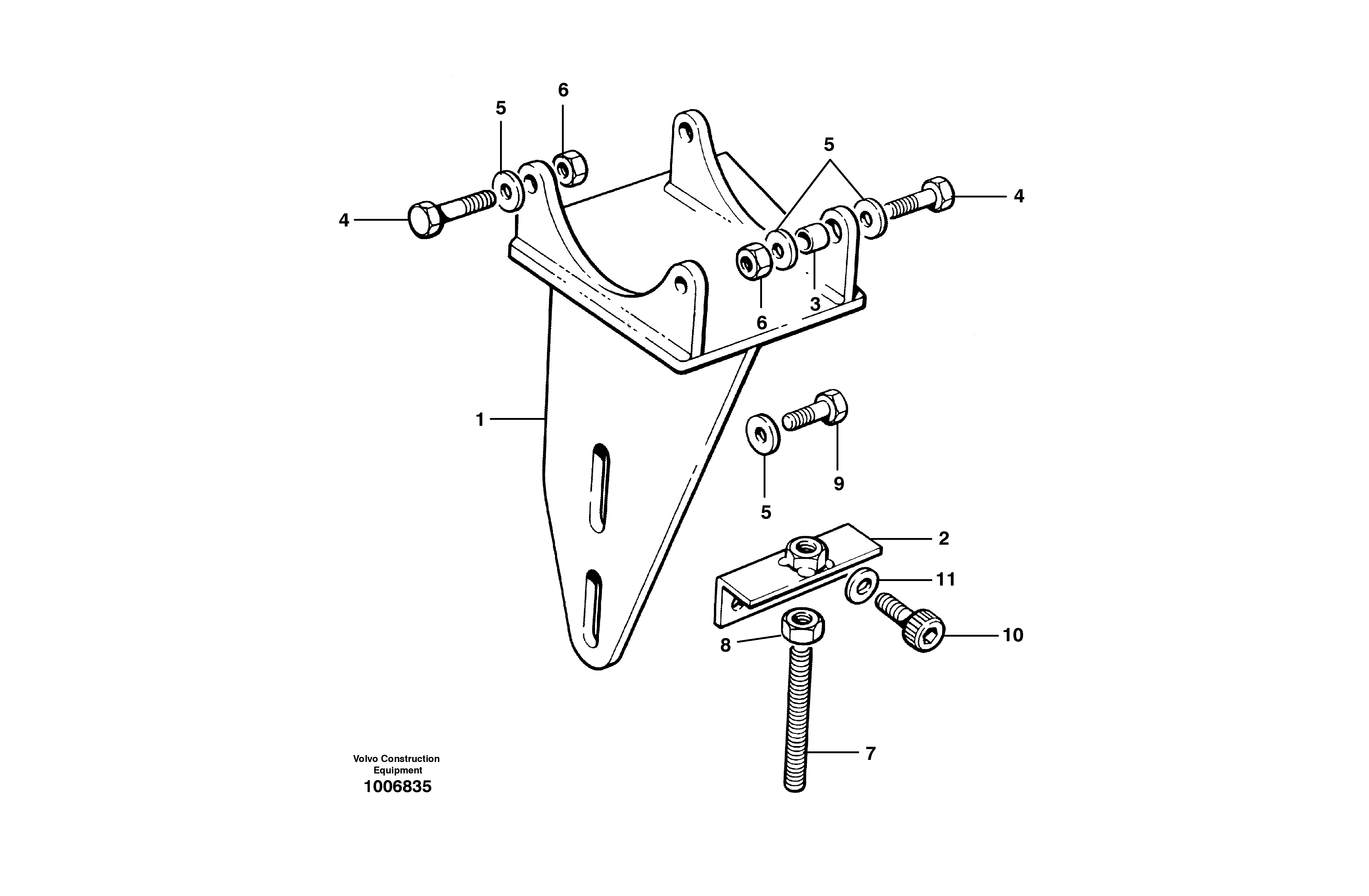 Air conditioning compressor mounting brackets  MODEL G740 - G780 — volvo parts diagram