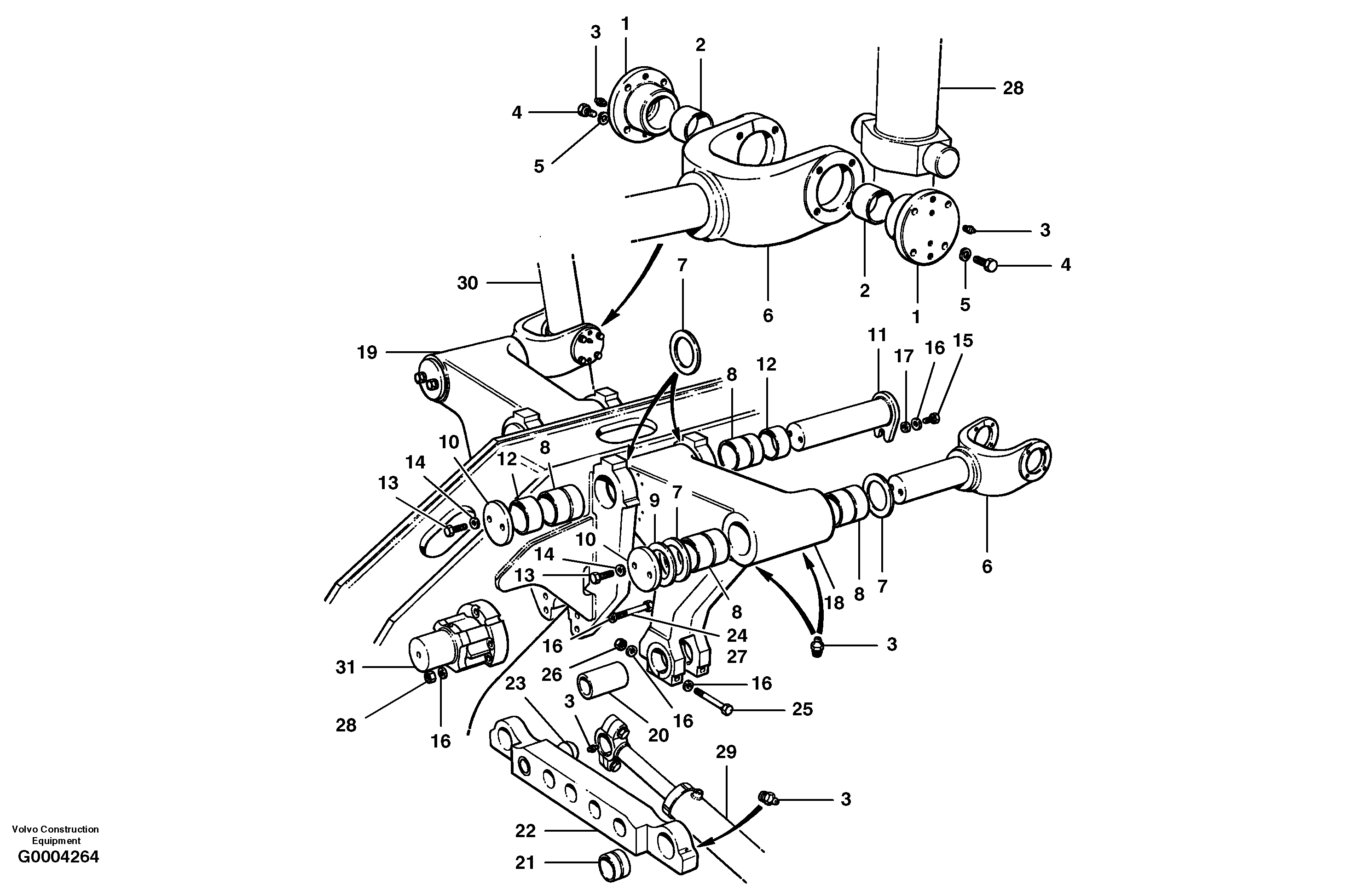 Blade lift - HMBCS  MODEL G780 — volvo parts diagram