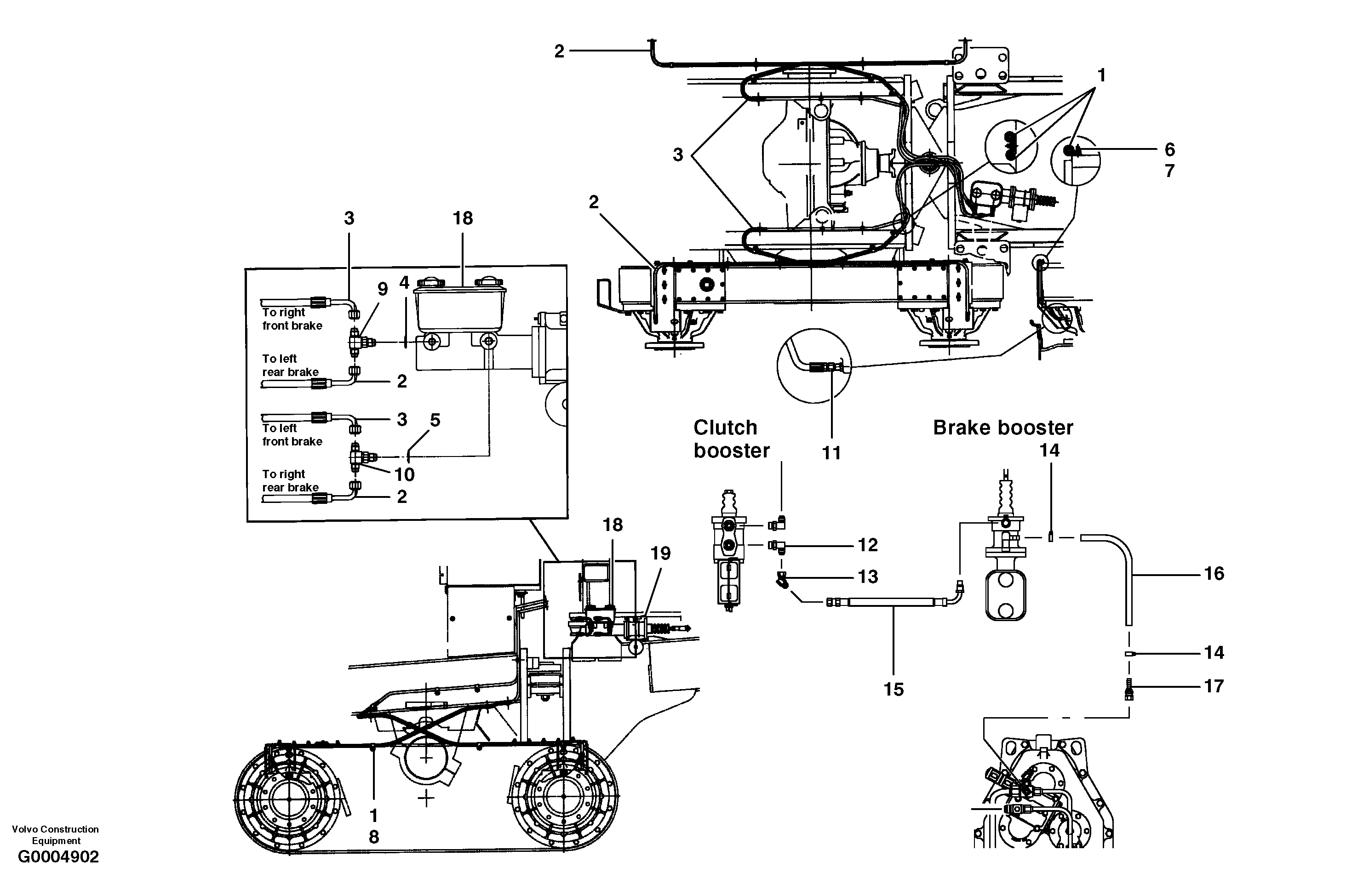 Brake circuit — volvo parts diagram