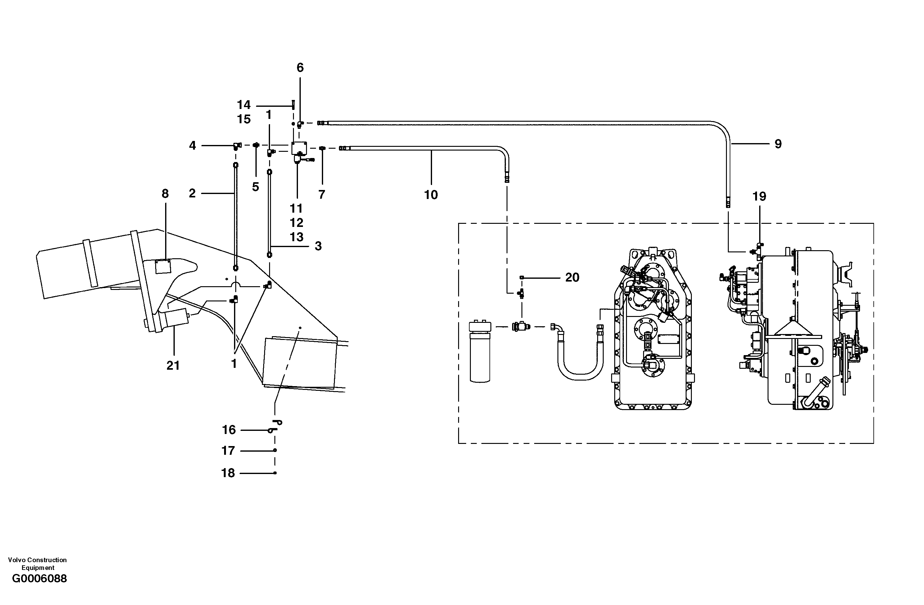 Lock cylinder circuit - MBCS/HMBCS — volvo parts diagram