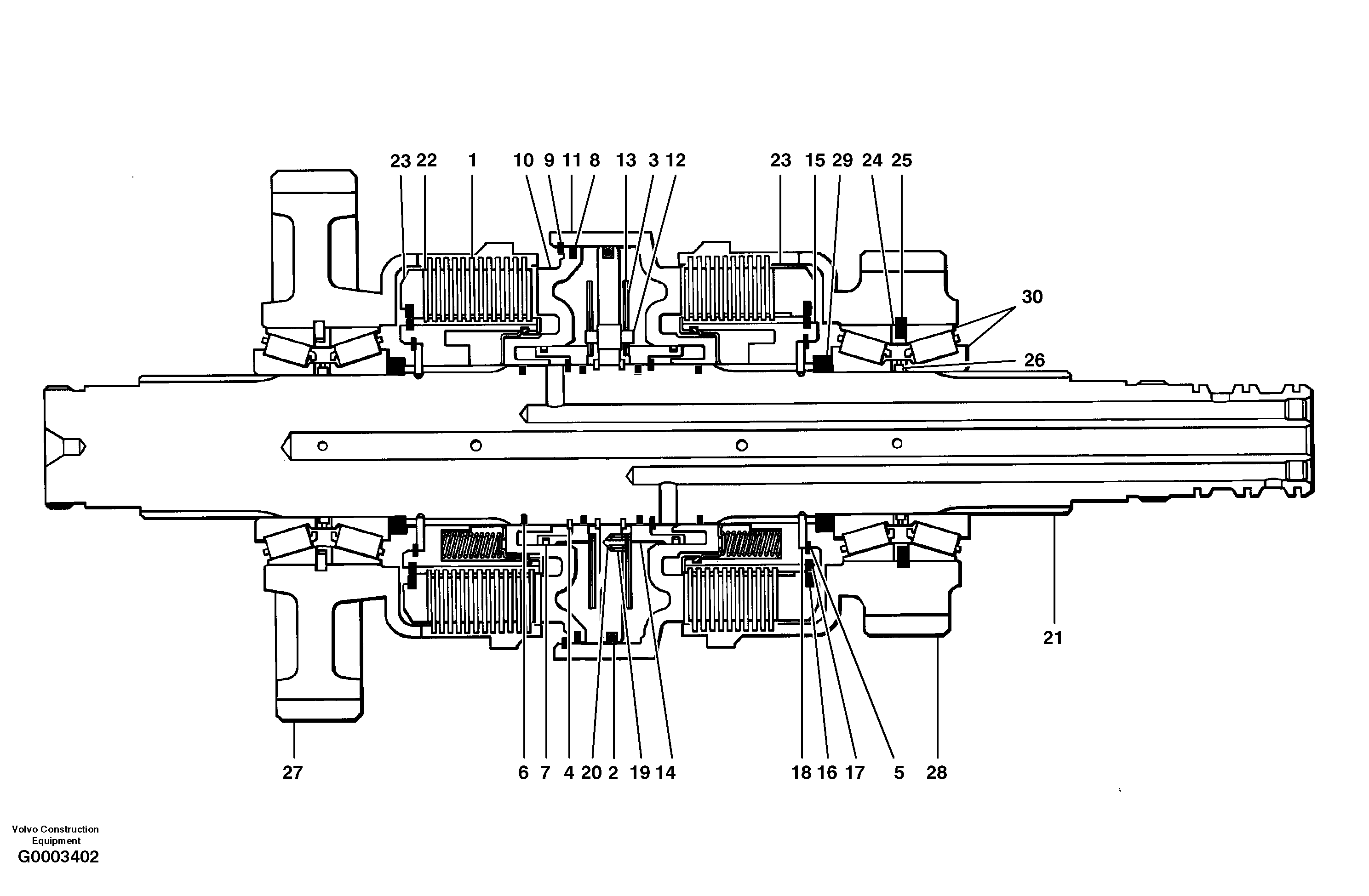 Intermediate clutch and shaft — volvo parts diagram