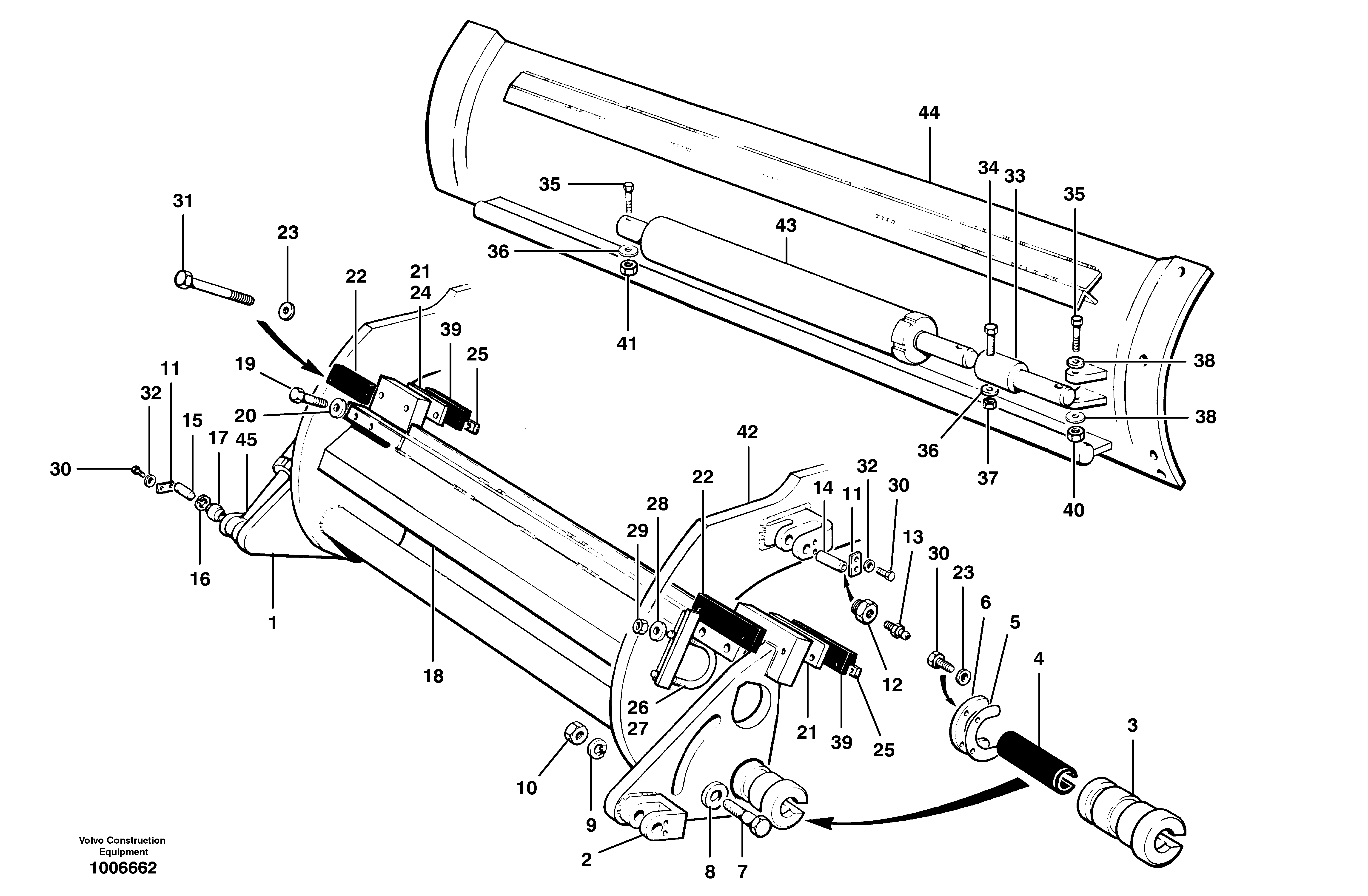 Moldboard installations  MODEL G720 - G740 — volvo parts diagram
