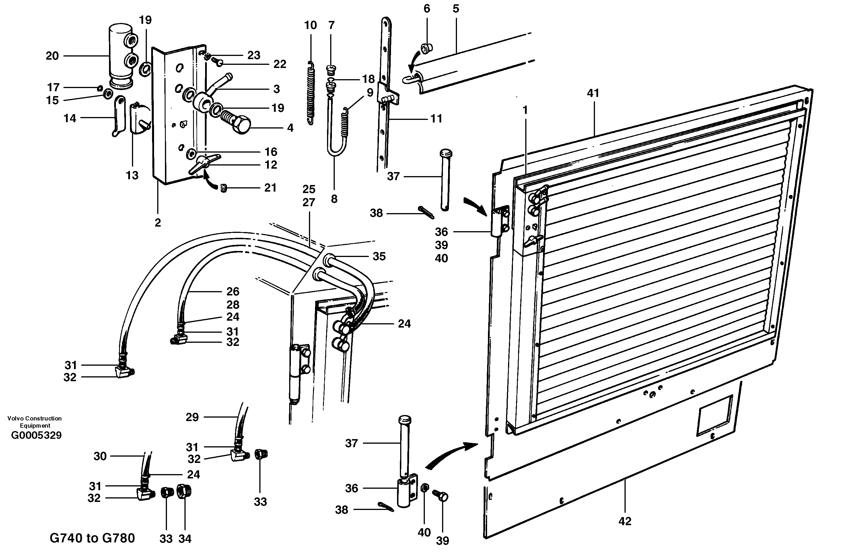 Radiator shutter — volvo parts diagram